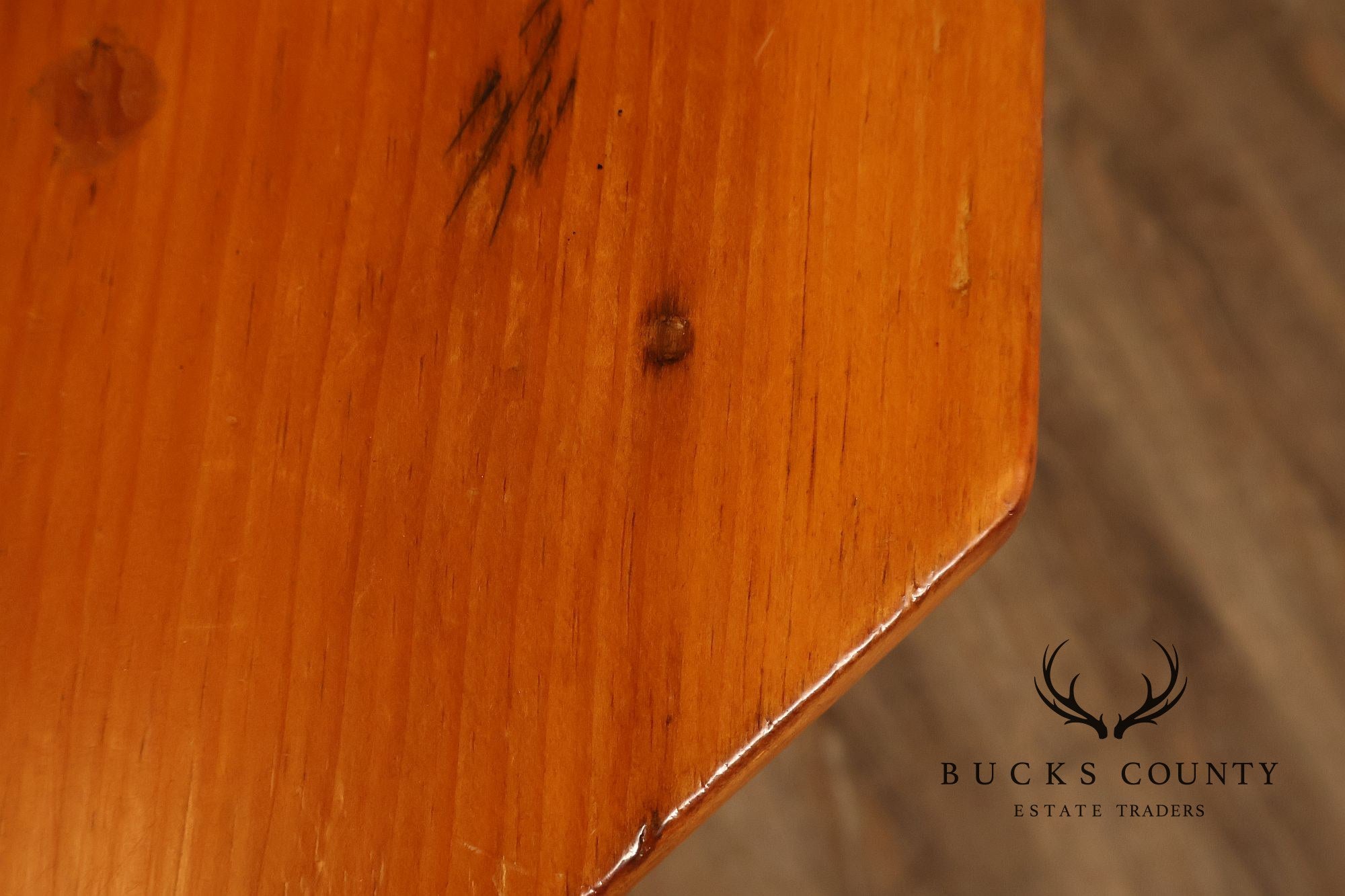 Antique Continental Pine Octagonal Rent Table