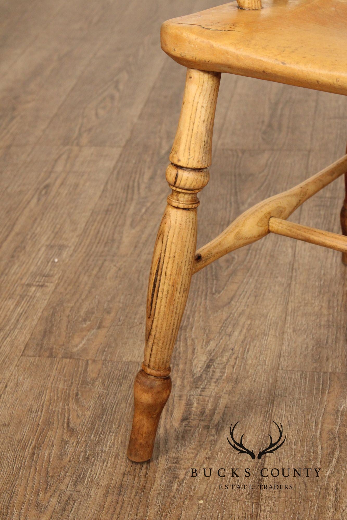 Antique English Oak Windsor Armchair
