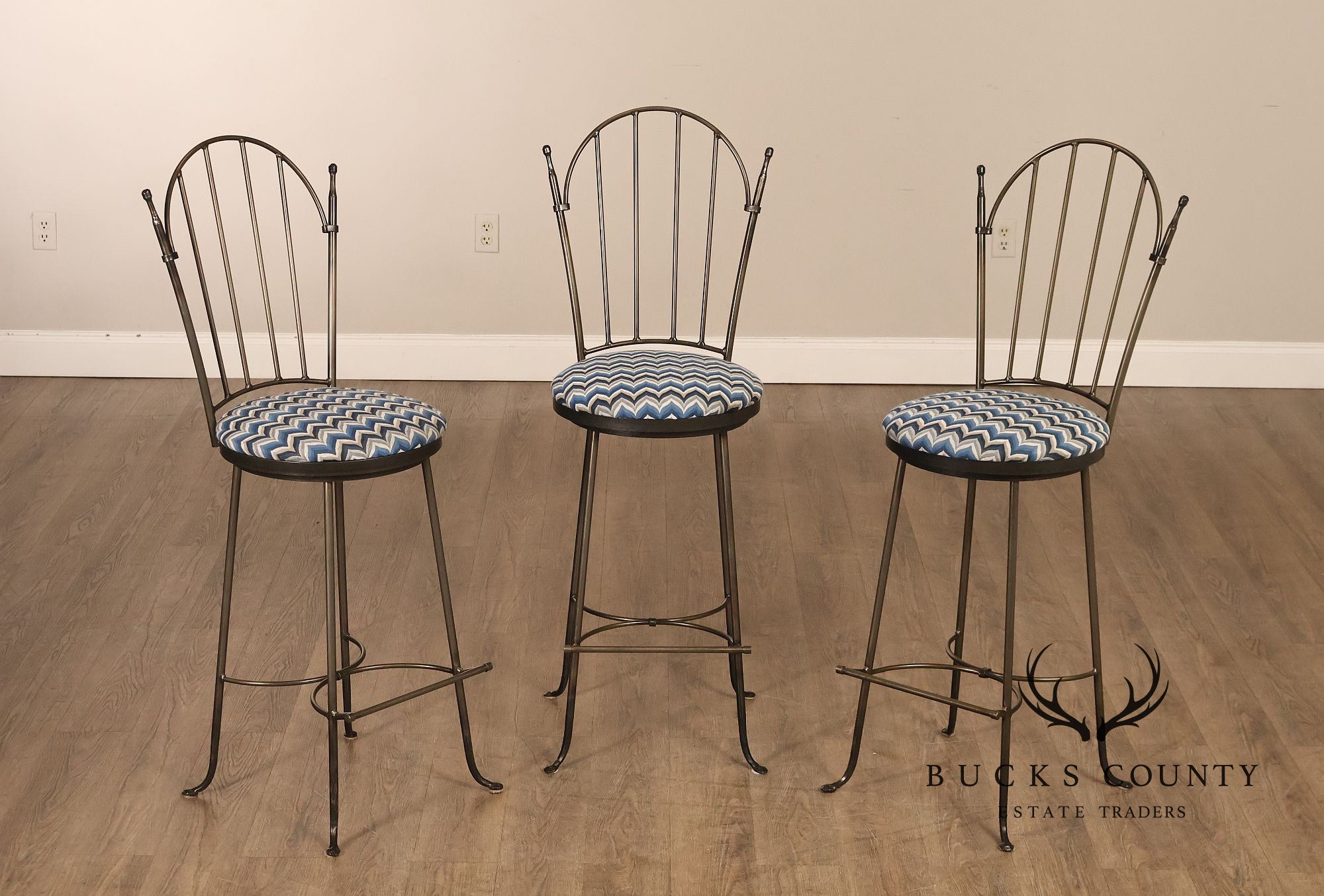 Charleston Forge Set of Three Swivel Bar Stools