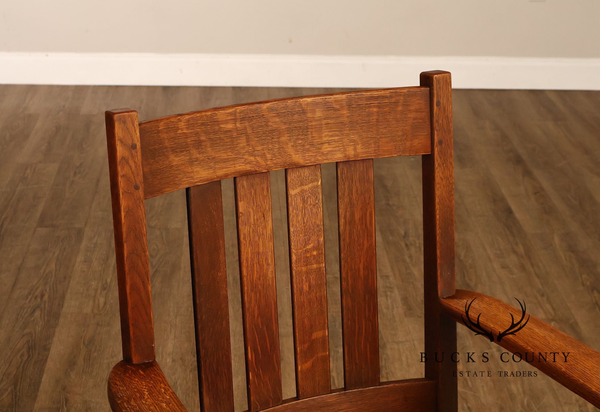 Antique Mission Quarter Sawn Oak Armchair