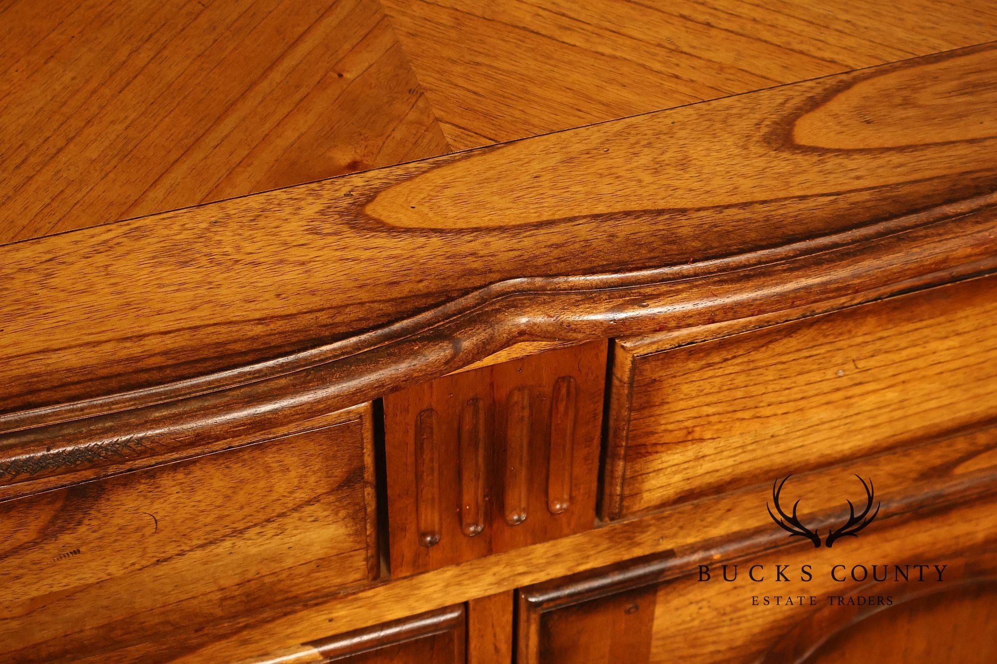 Hekman French Country Style Oak Two-Door Server