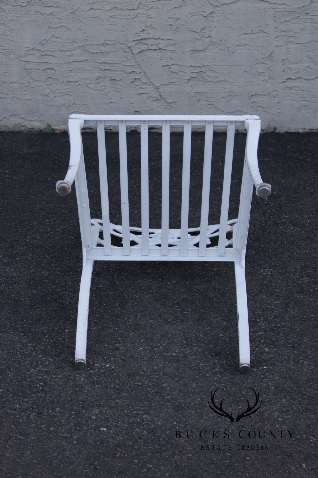BROWN JORDAN CAST ALUMINUM 'DAY LILY' OUTDOOR PATIO SET OF FOUR DINING CHAIRS