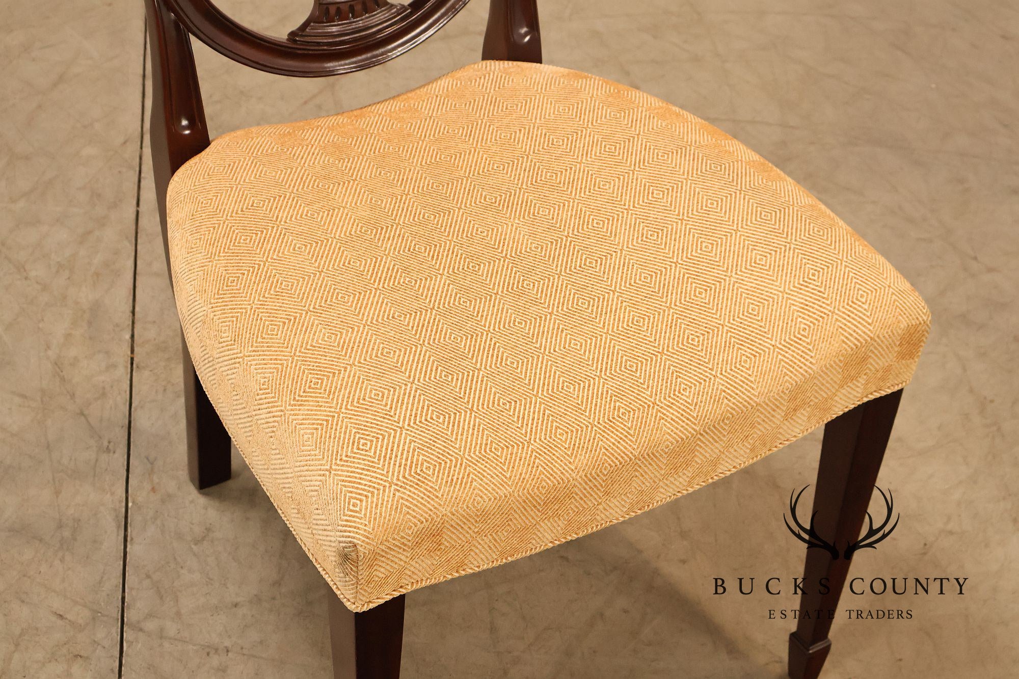 Baker Hepplewhite Style Pair of Mahogany Side Chairs