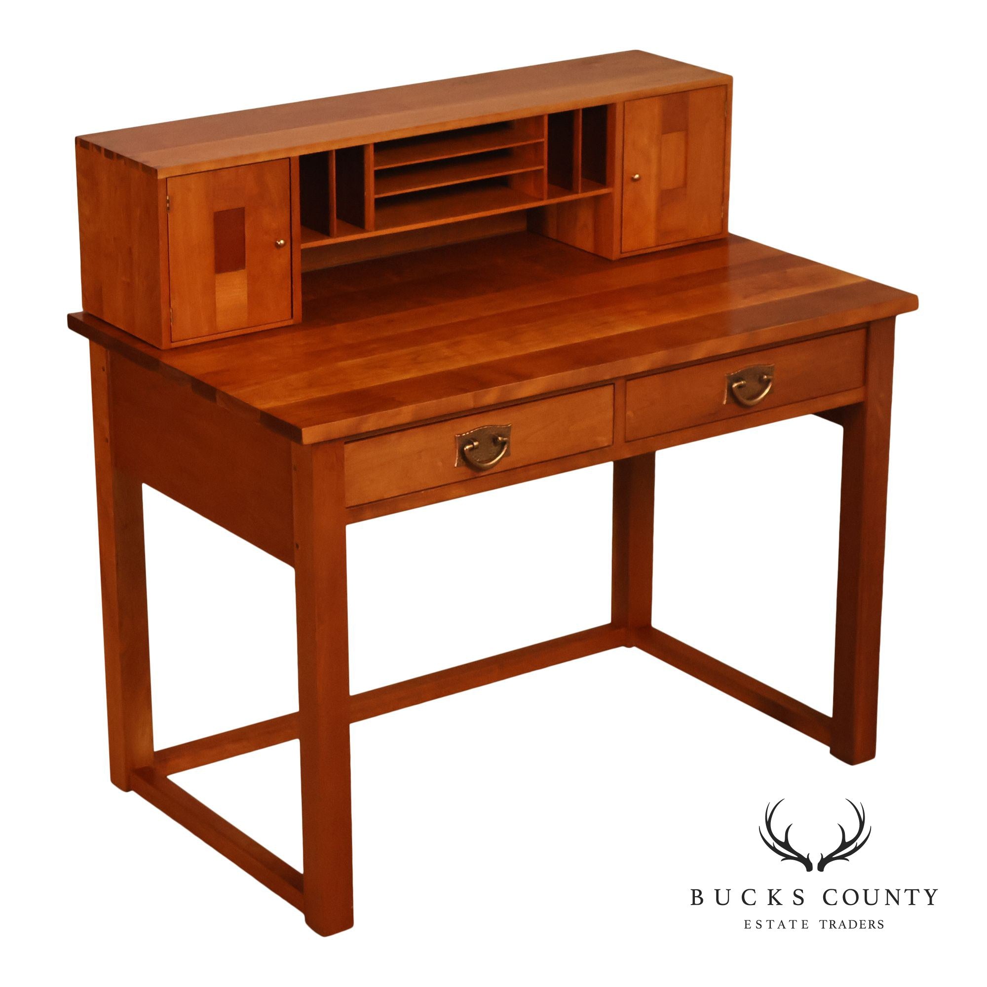 Stickley Mission Collection Cherry Writing Desk With Organizer Top