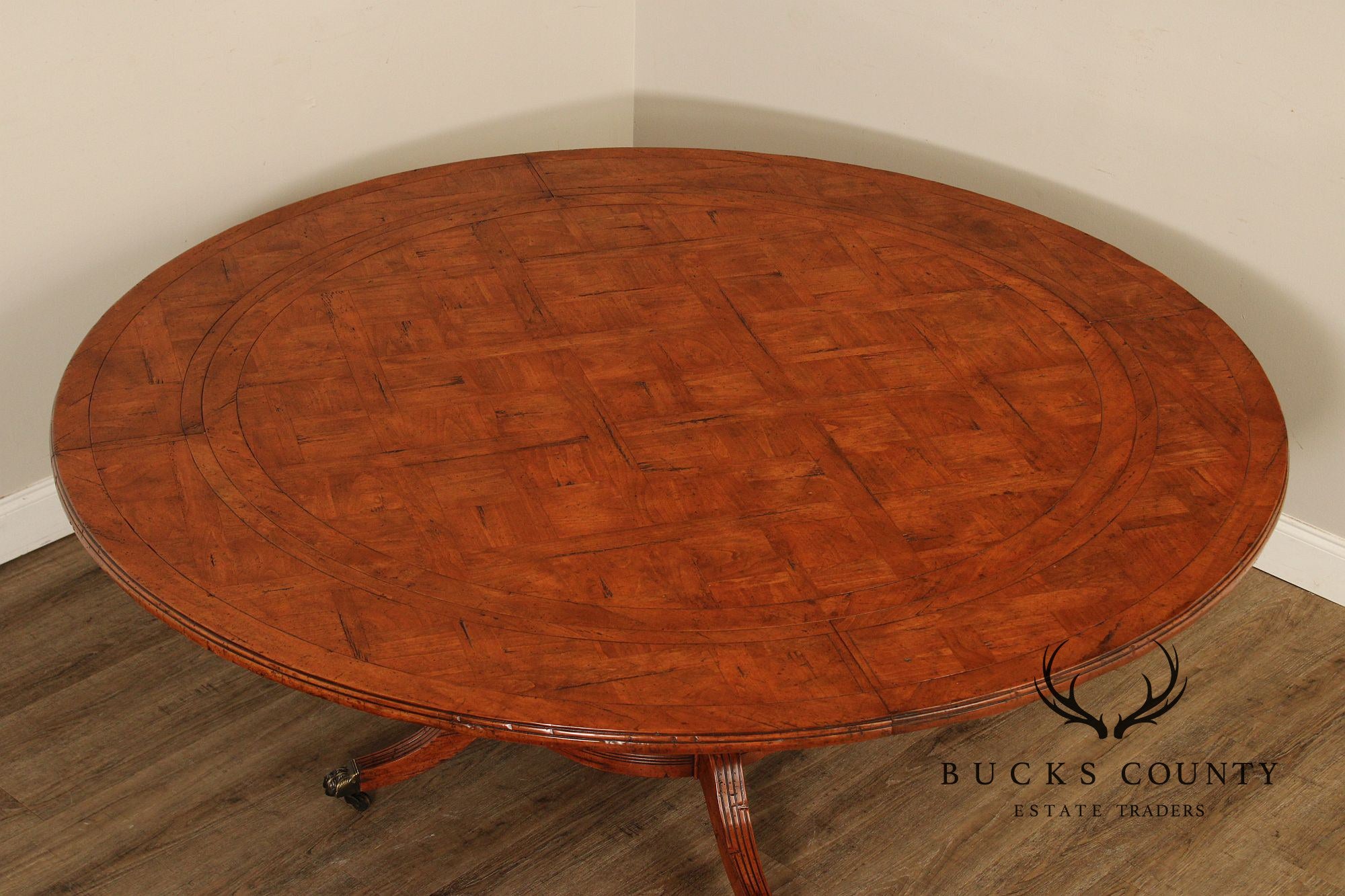 Guy Chaddock Expandable Round Pedestal Dining Table