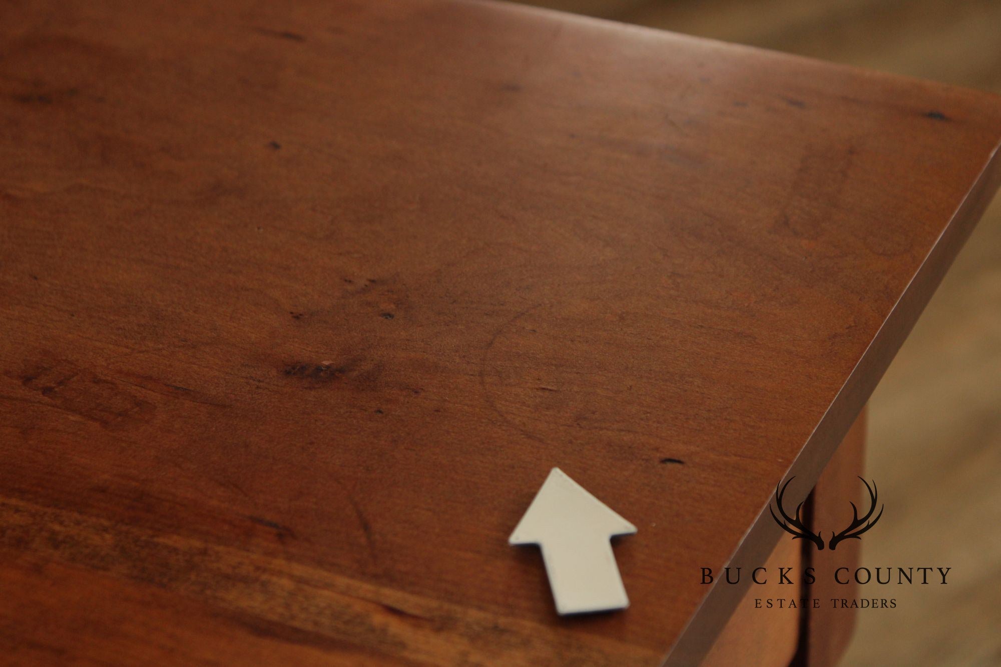 Antique American Poplar Empire One Drawer Work Table