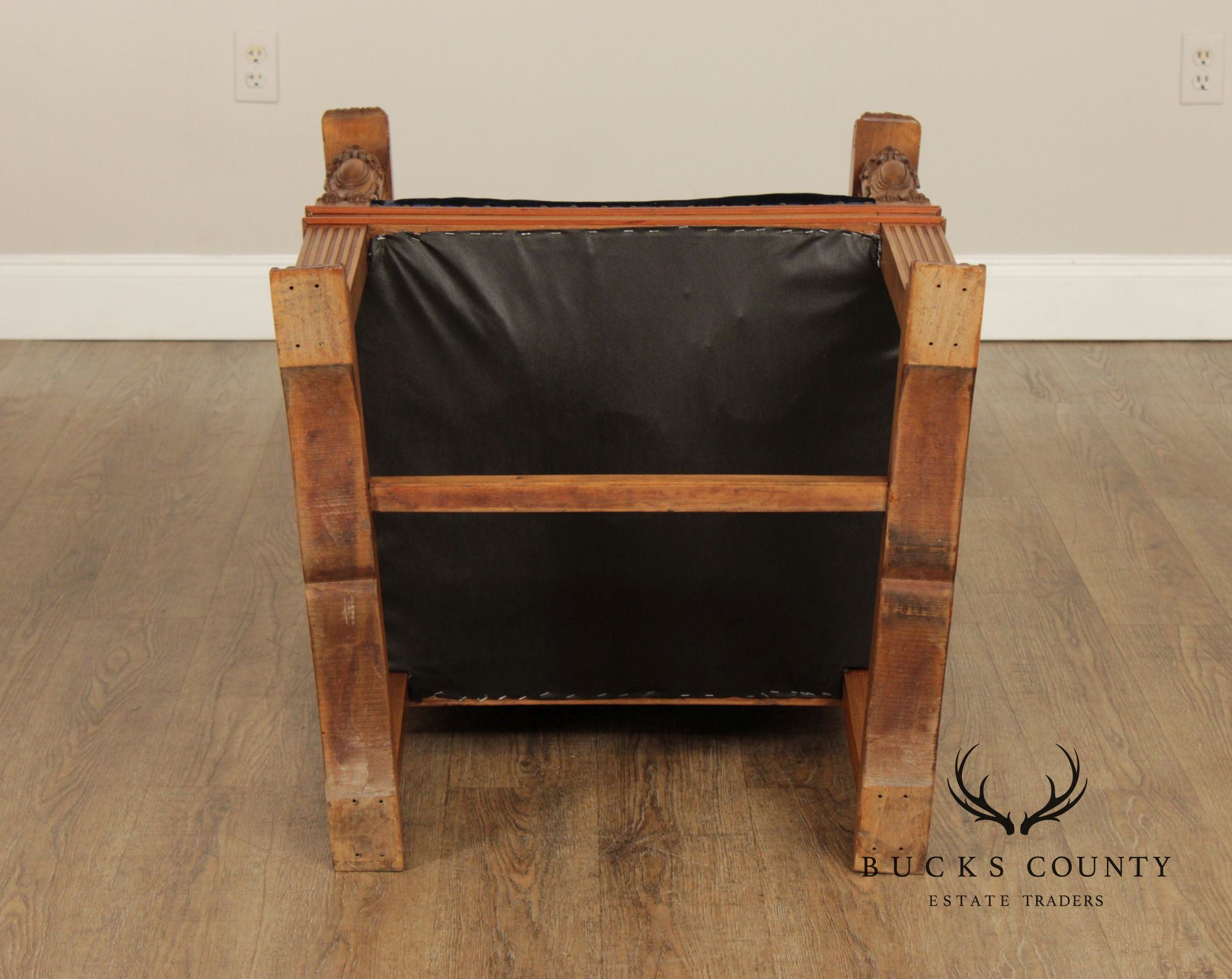 Antique Carved Walnut Renaissance Revival Style Throne Armchair