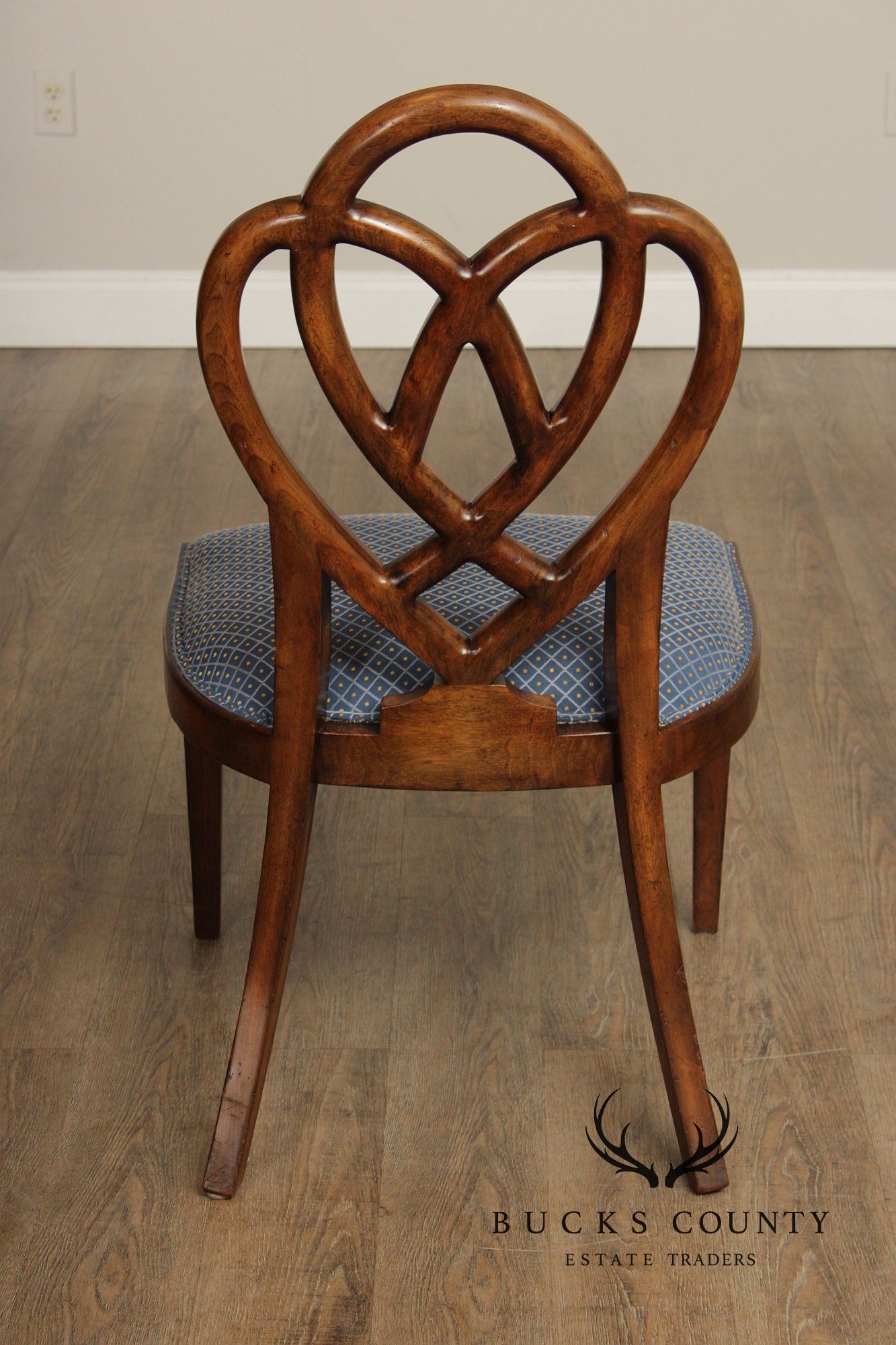 Ethan Allen Hepplewhite Style Set of Ten Ribbon Back Dining Chairs