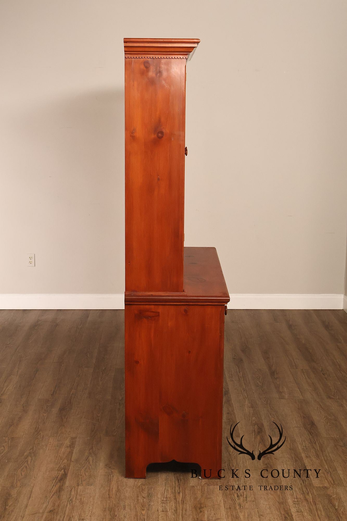 Custom Quality Farmhouse Pine Step Back Hutch