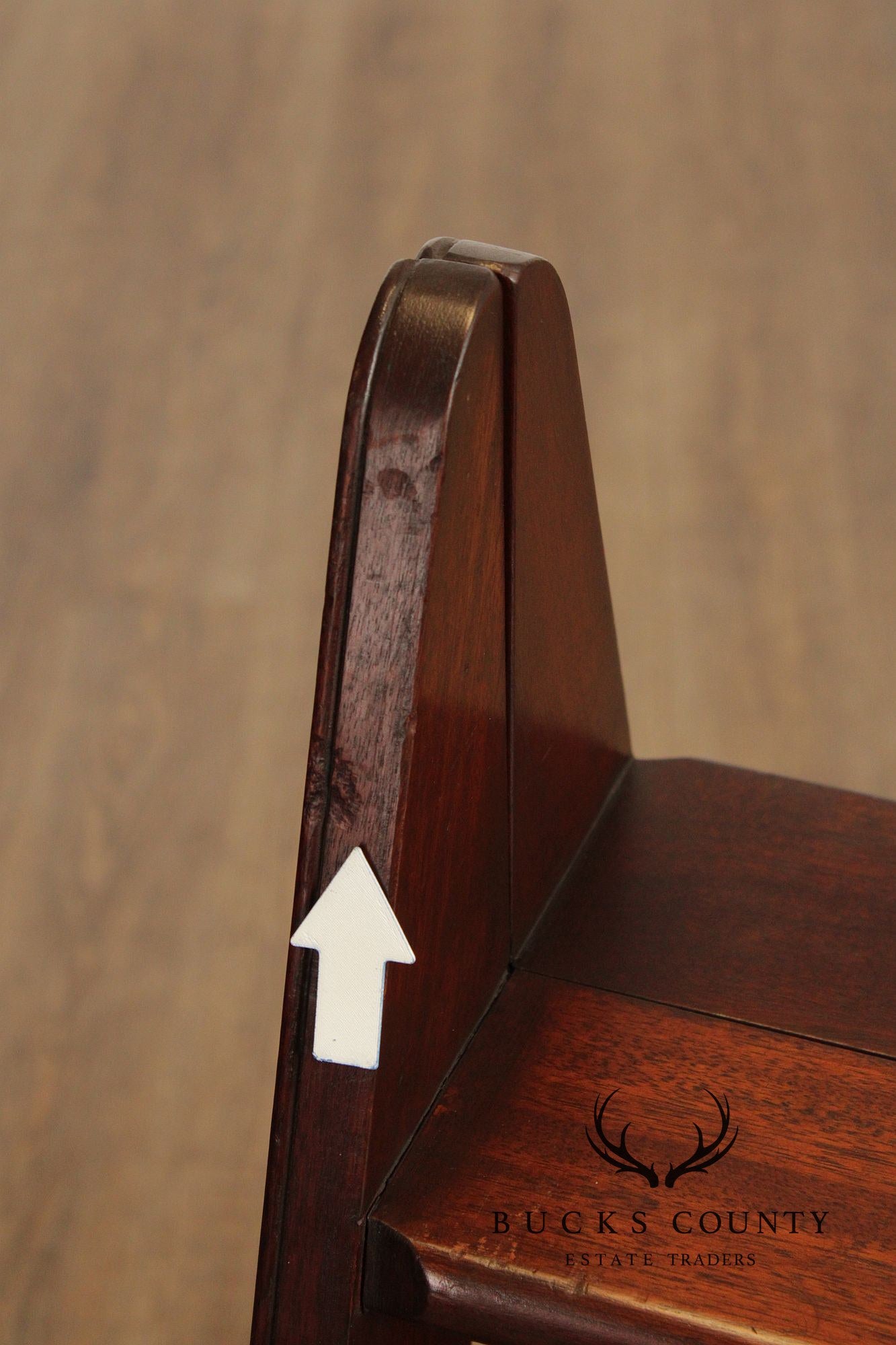 English Mahogany Library Ladder