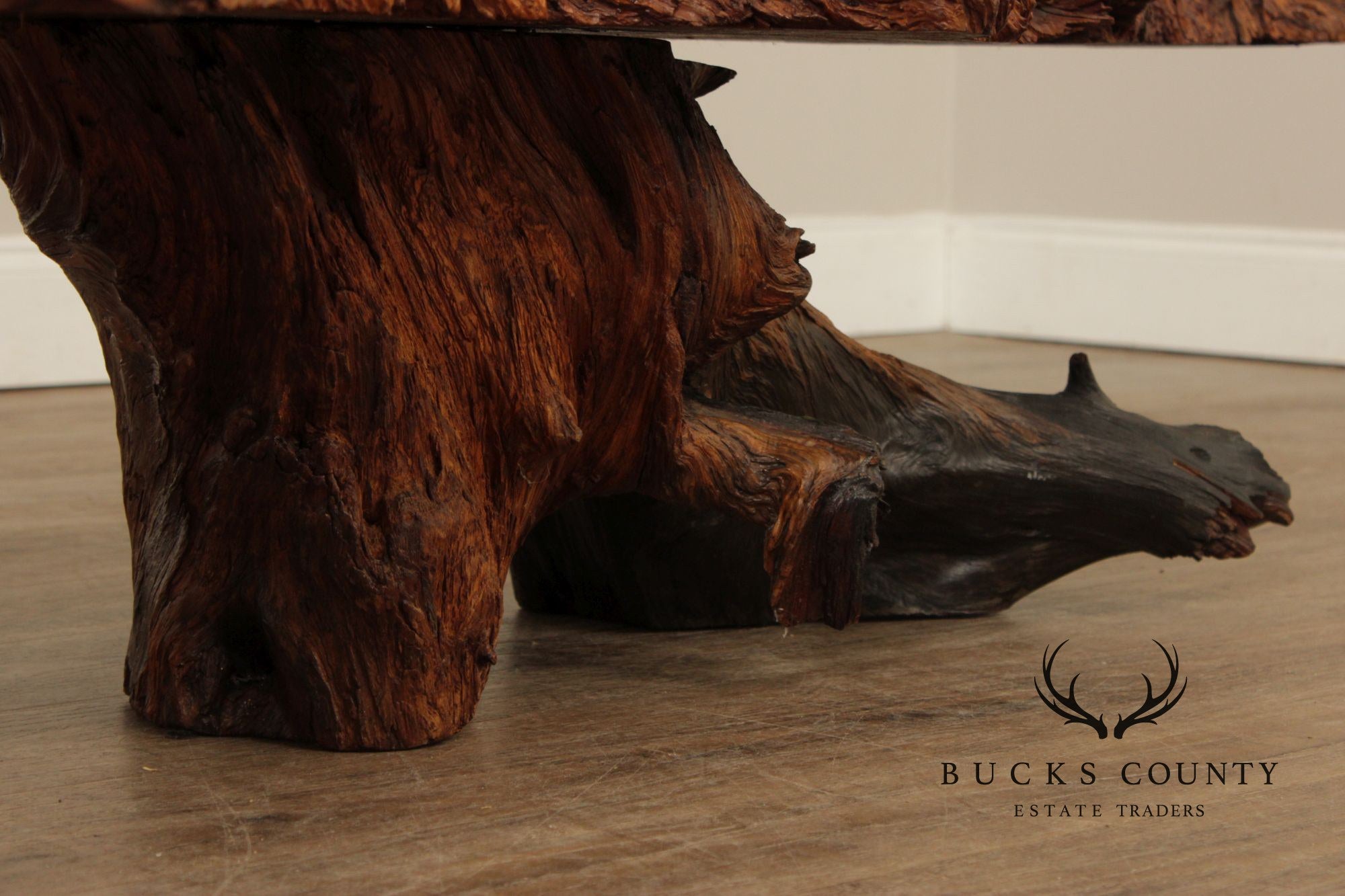 MID CENTURY MODERN LIVE EDGE DRIFTWOOD COFFEE TABLE