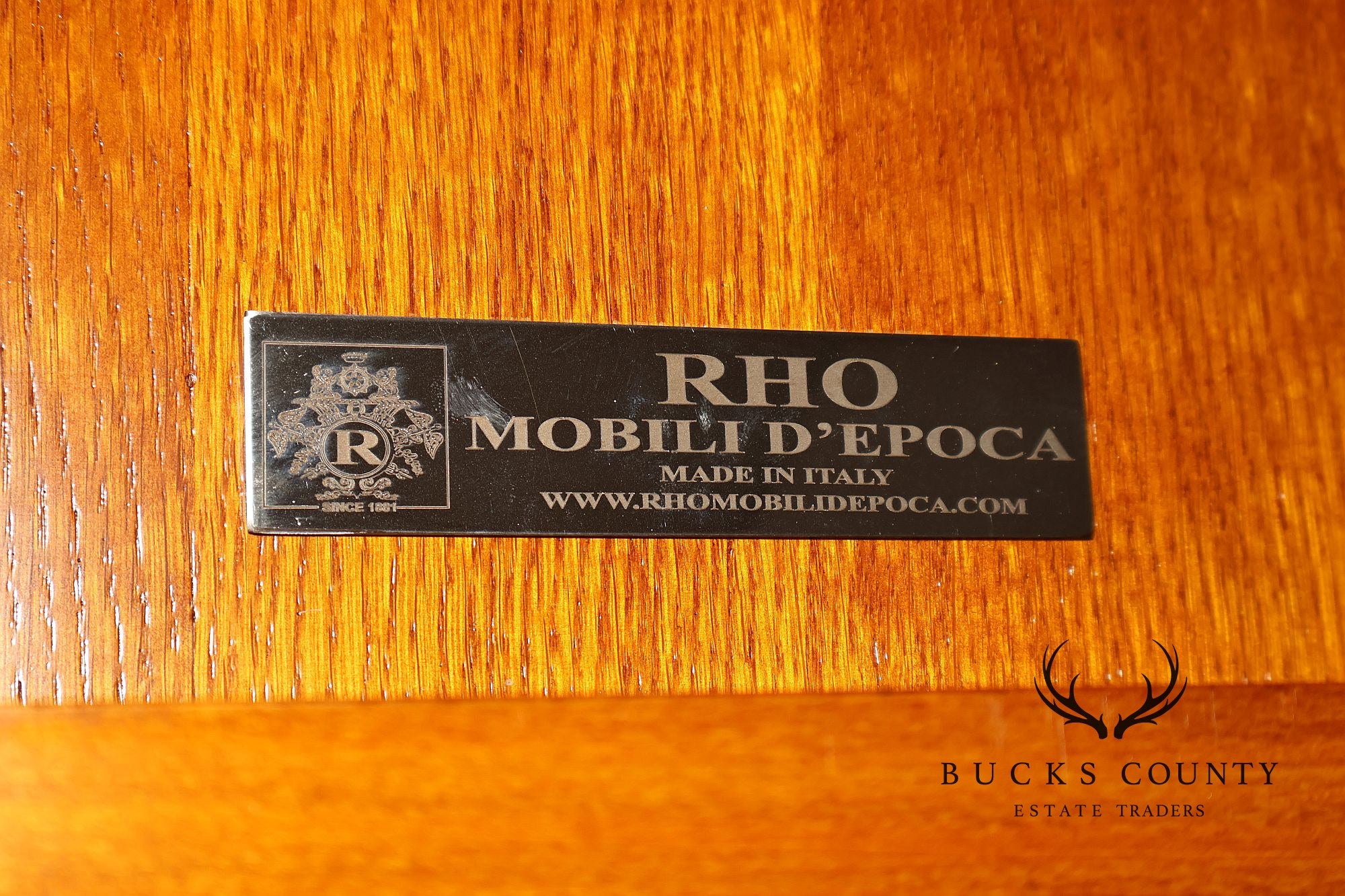 Rho Mobili D'Epoca Neoclassical Burl Wood Marquetry Inlaid Sideboard