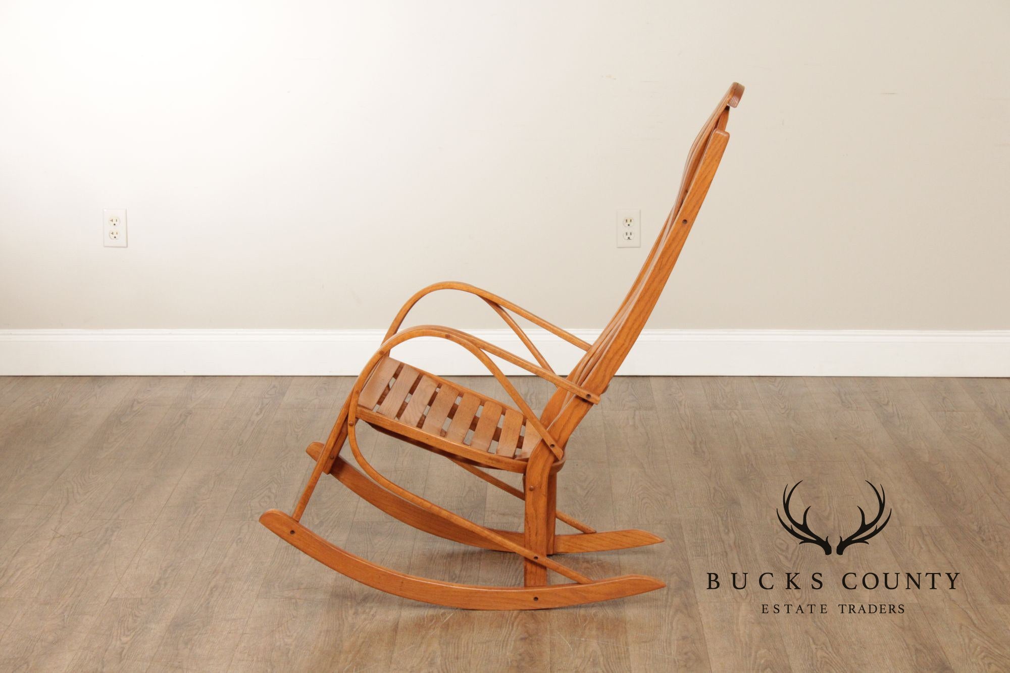Adirondack Style Oak Bentwood Rocker