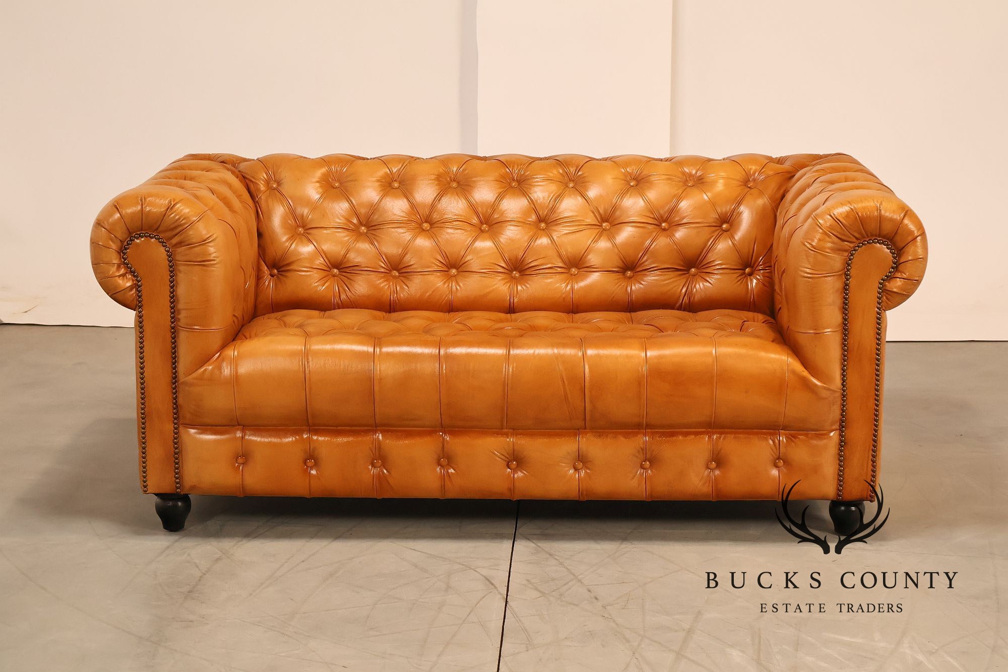 Tufted Leather Chesterfield Sofa