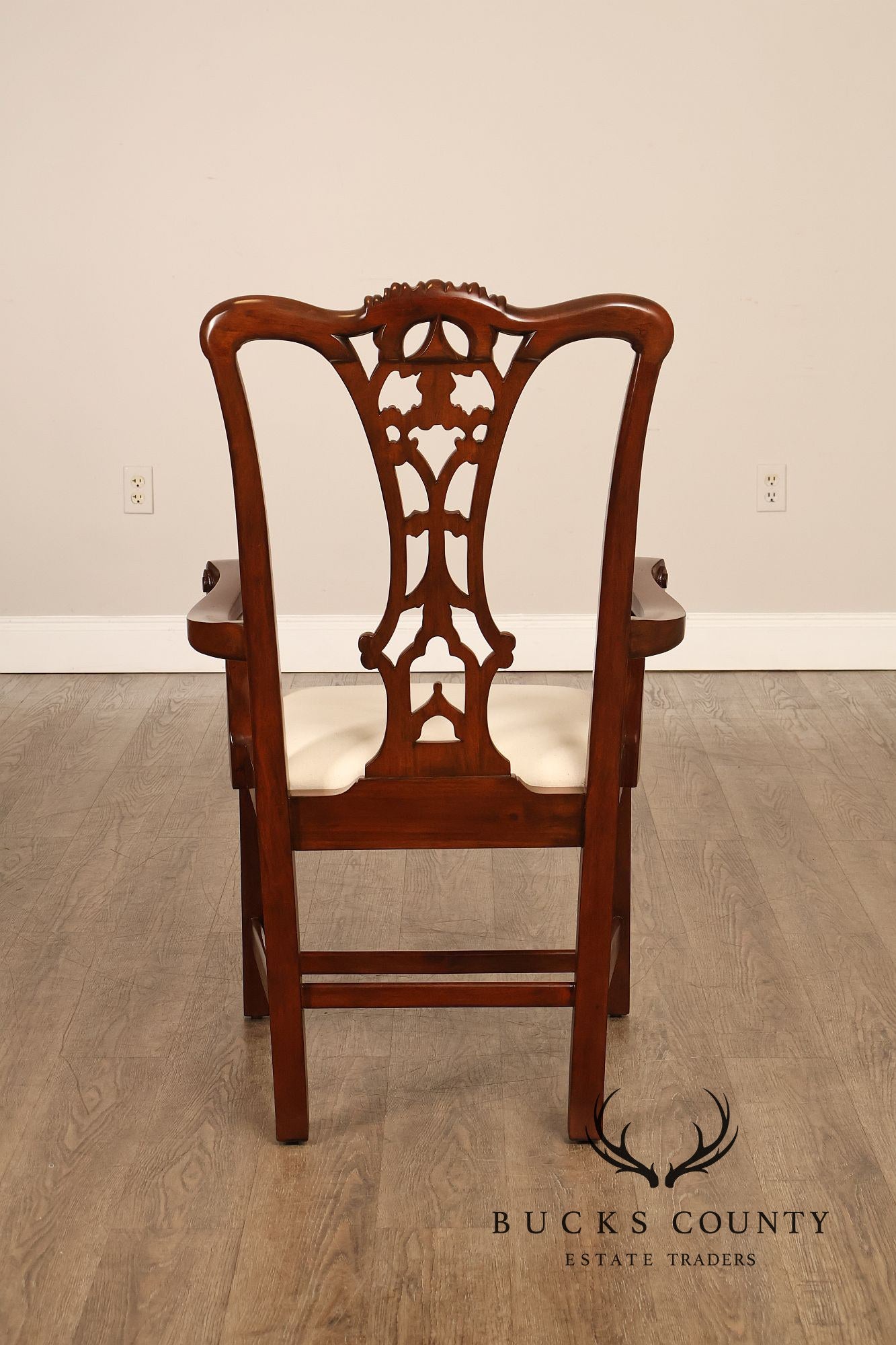 Scarborough House Chippendale Style Pair Of Mahogany Armchairs