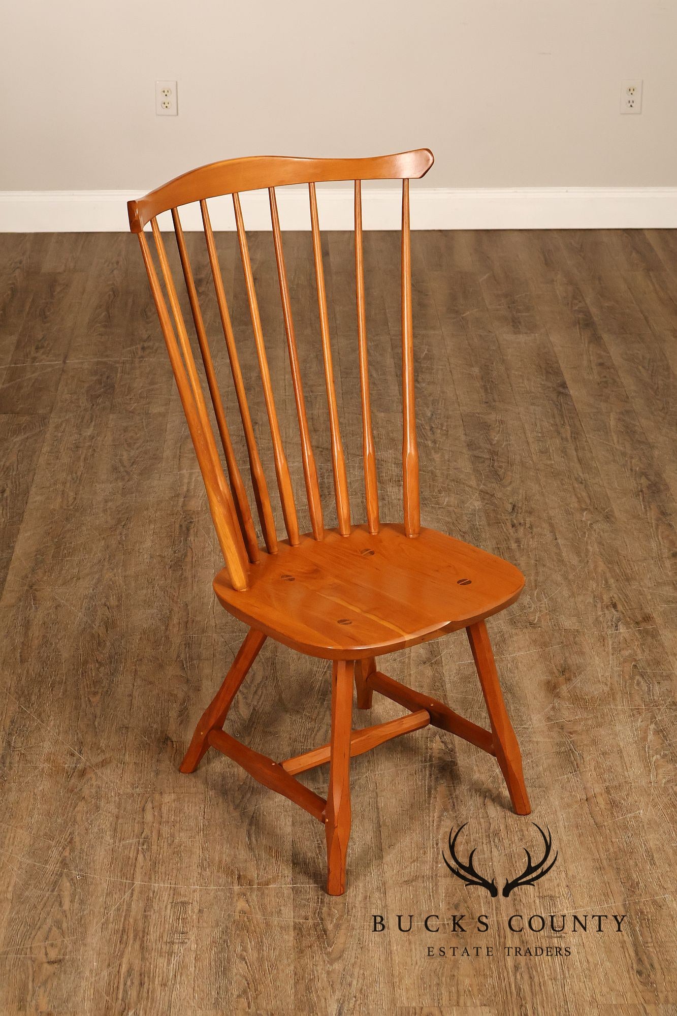 Hunt Country Furniture Set of Six Cherry Windsor Dining Chairs