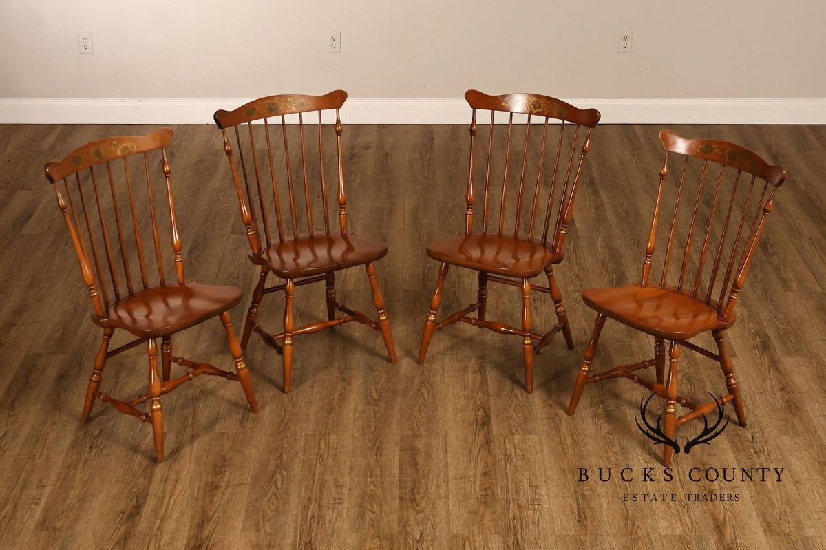 L. Hitchcock Set Of 4 Fan-Back Windsor Side Dining Chairs