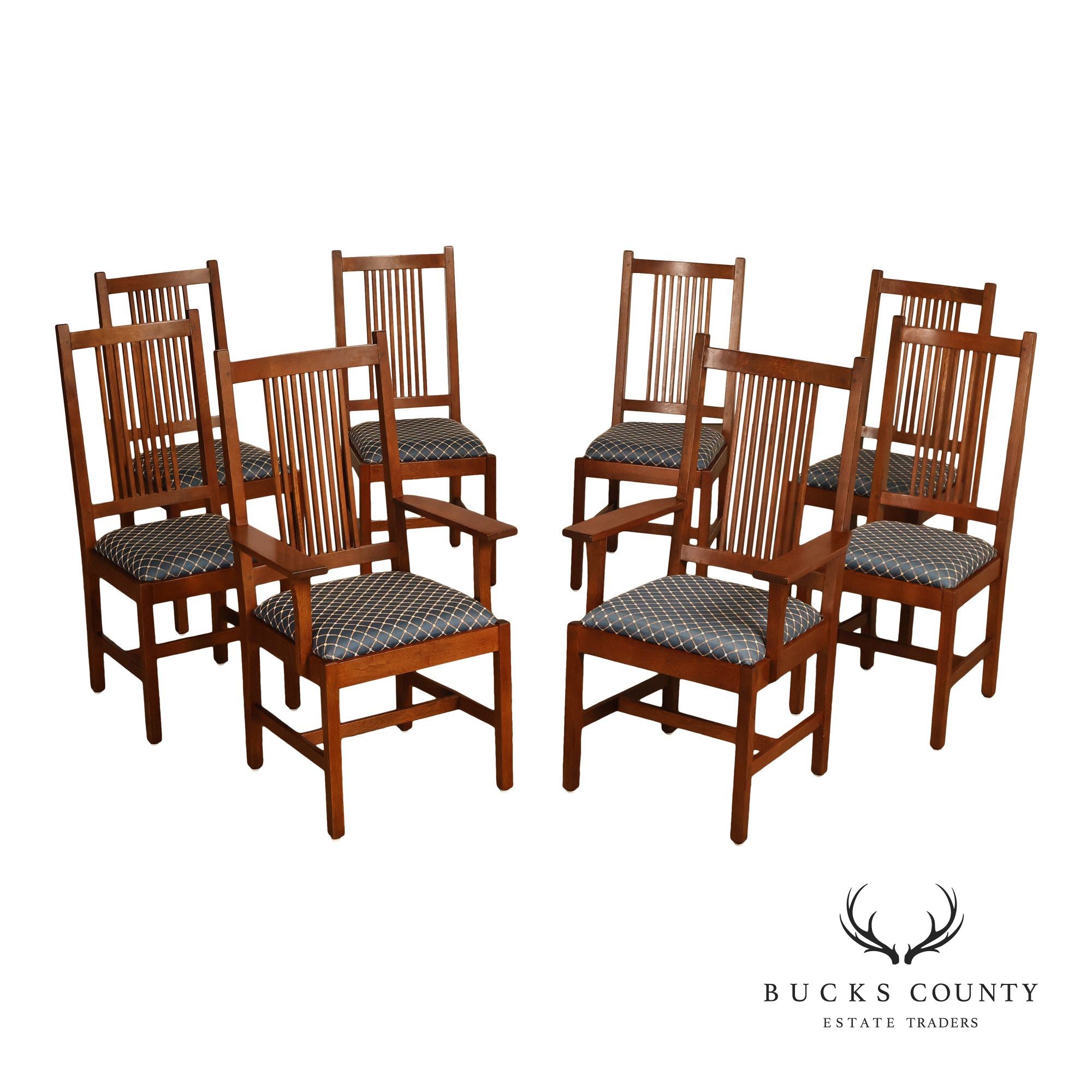 Stickley Mission Collection Set Of Eight Dining Chairs