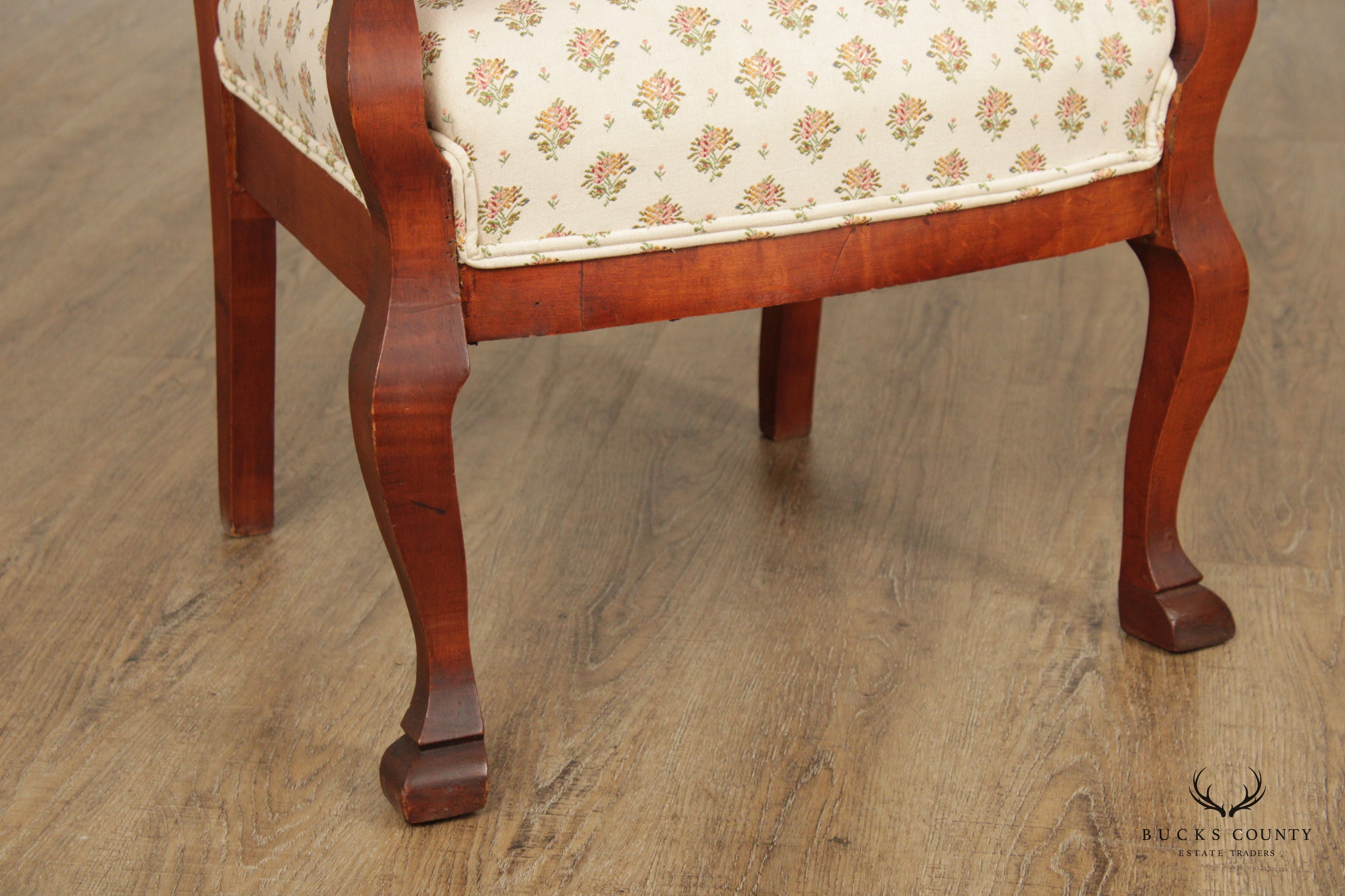 Antique Victorian Figural Carved Armchair