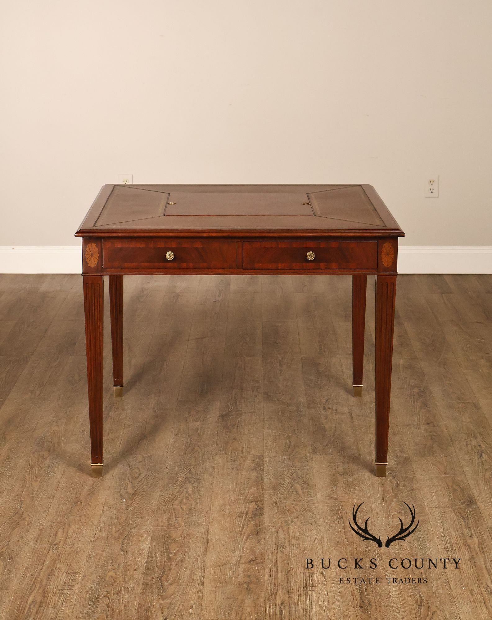 Scarborough House Federal Style Inlaid Mahogany Square Game Table