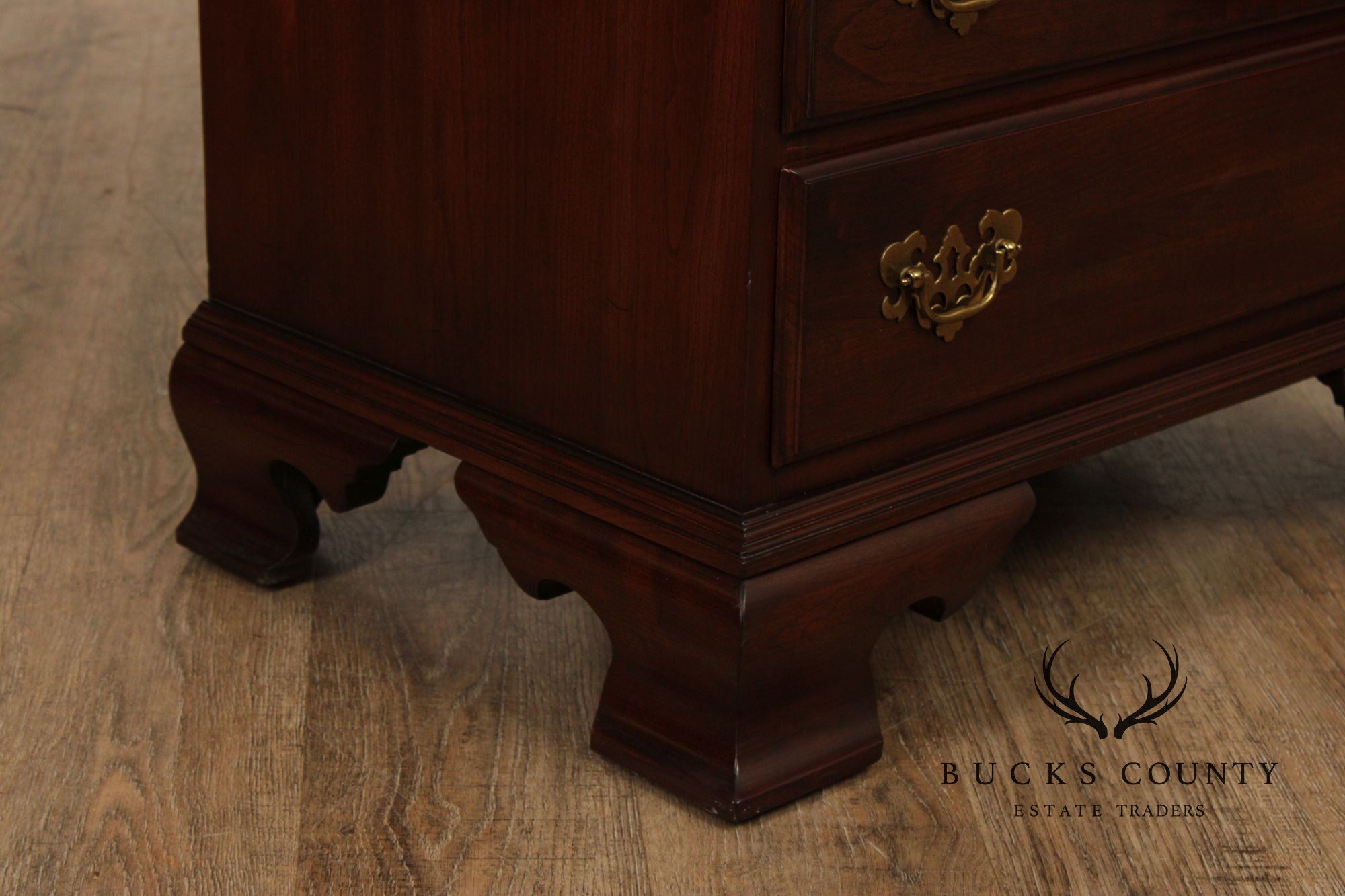 Ethan Allen Georgian Court Pair of Cherry Nightstands Chests