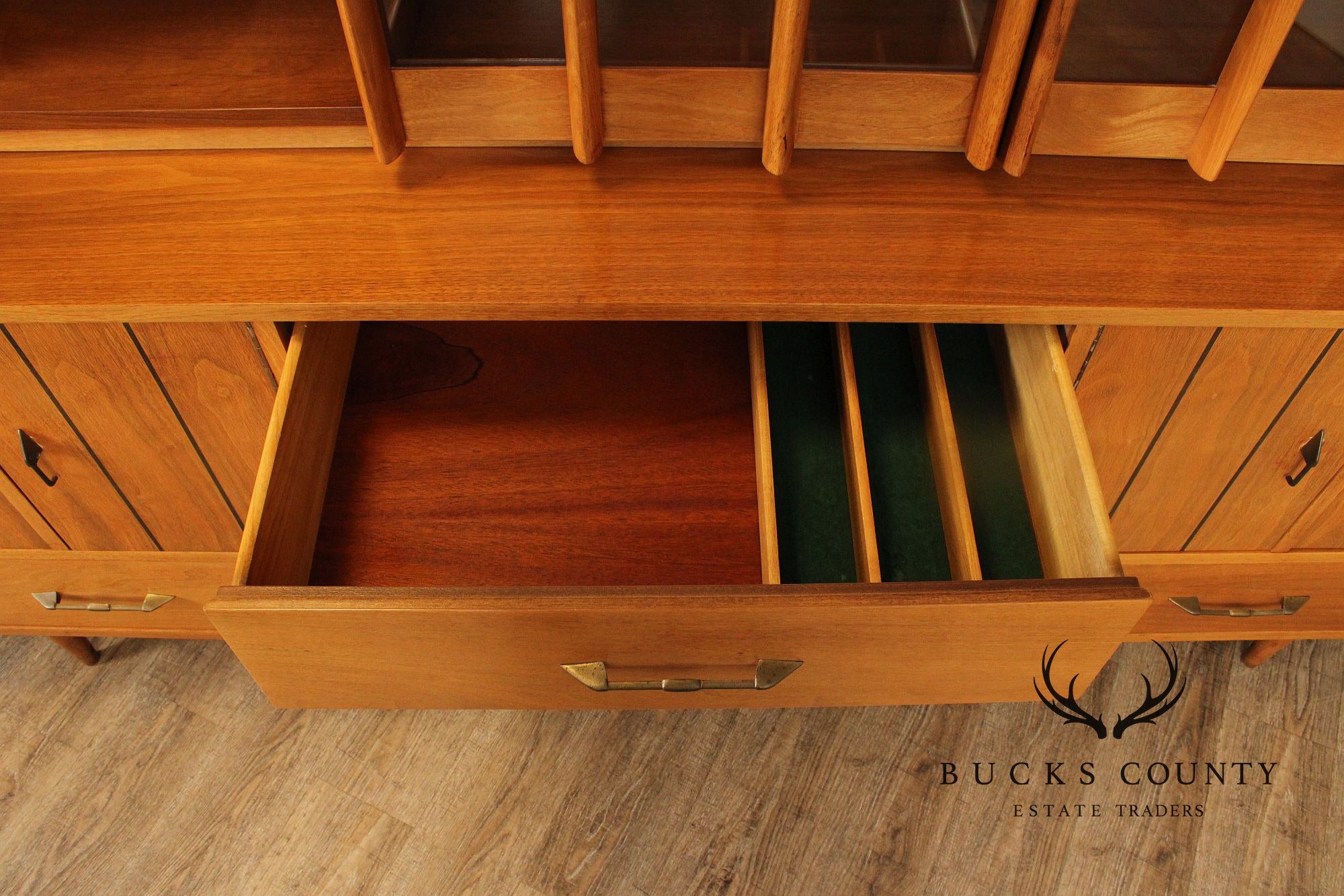 Mid Century Modern Walnut Sideboard Hutch