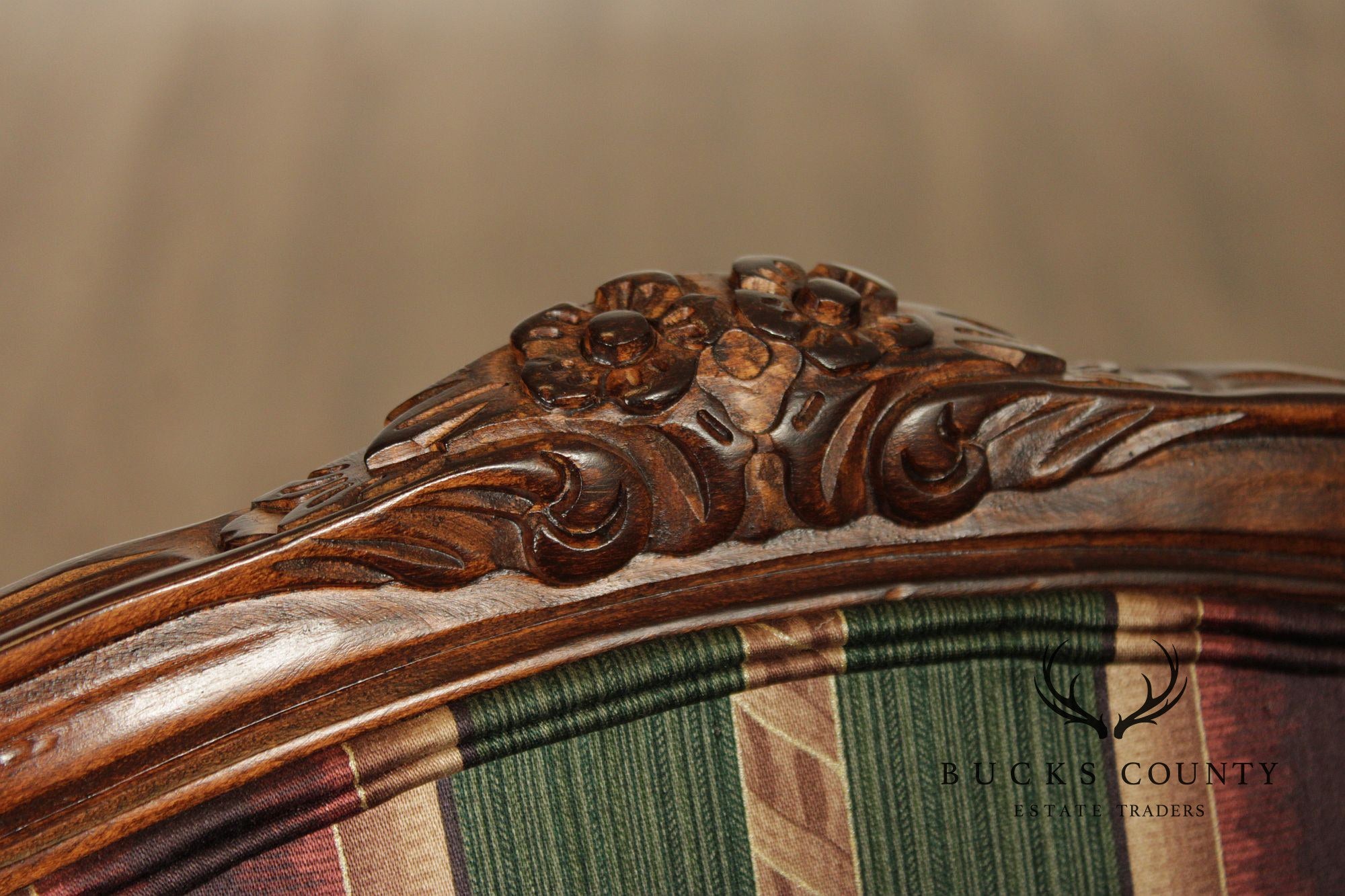 Sherrill Furniture French Louis XV Style Pair of Bergere Armchairs