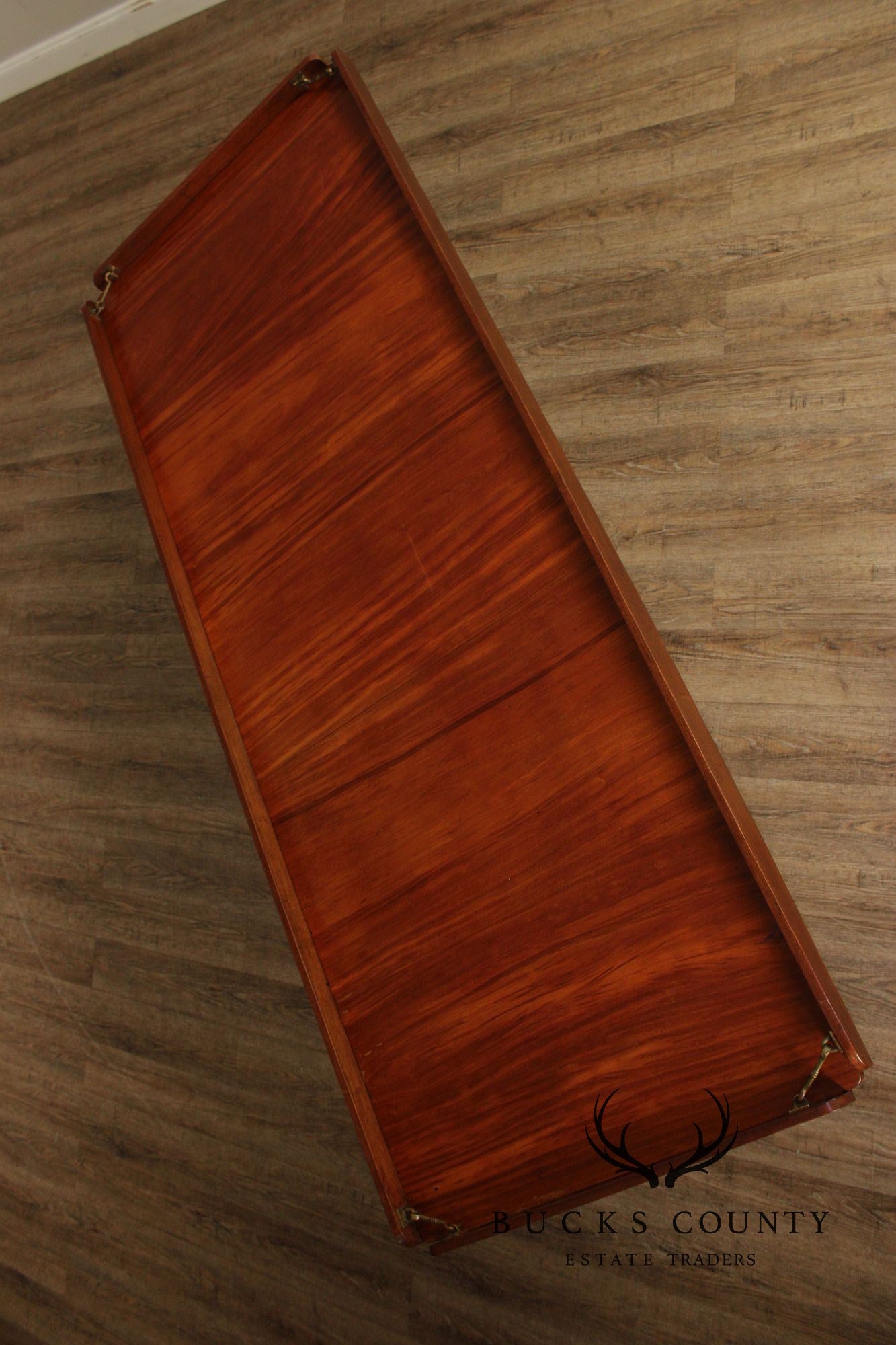 Antique Ship’s Table With Set Of Six Ship Chairs