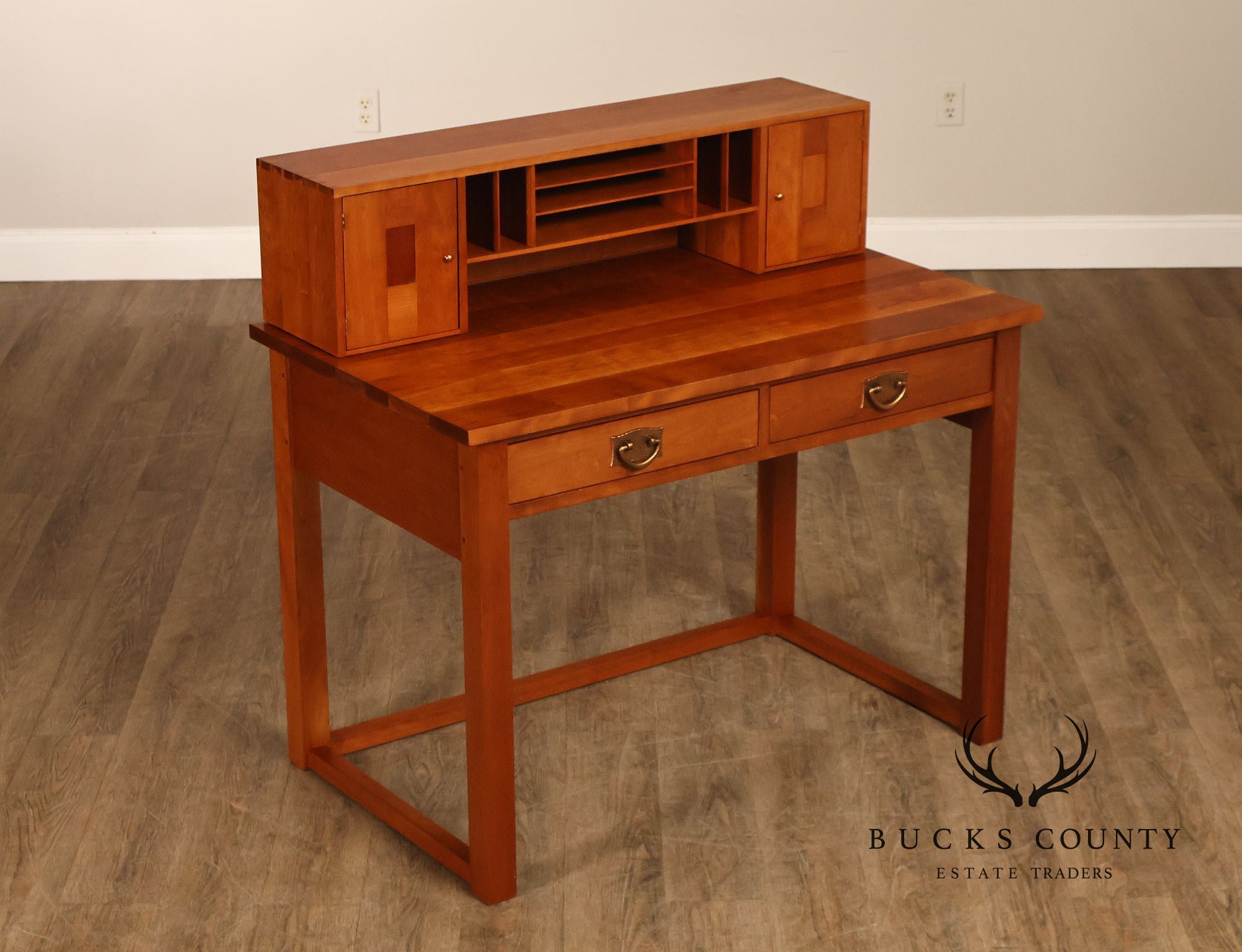 Stickley Mission Collection Cherry Writing Desk With Organizer Top