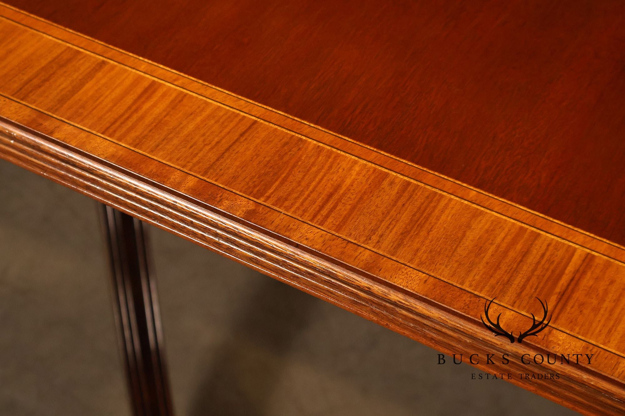 Councill Regency Style Triple Pedestal Mahogany 12' Dining Table