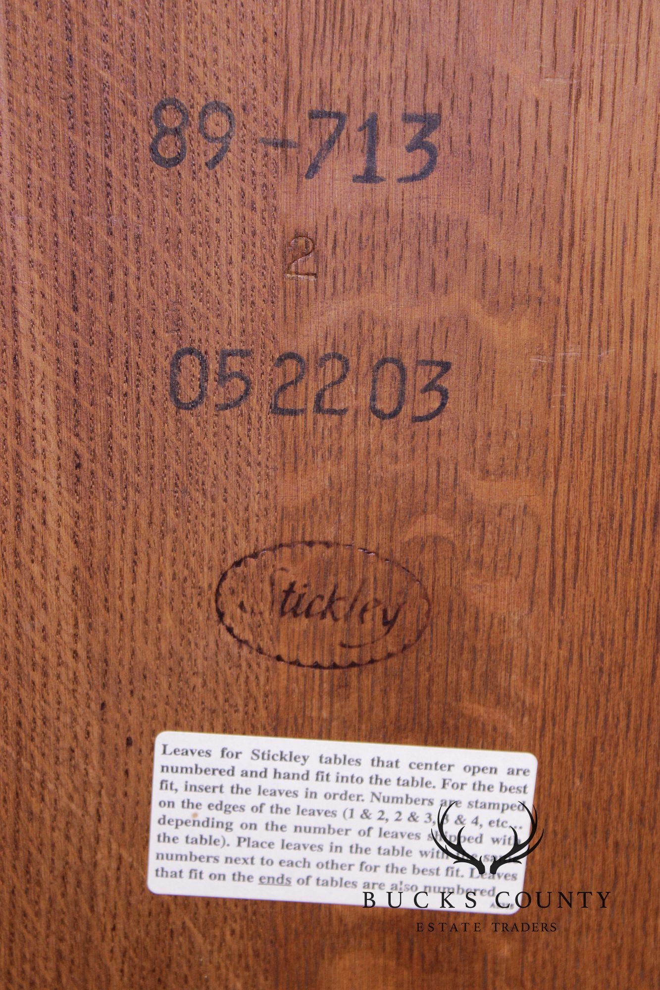 Stickley Mission Collection Round Oak Expandable Dining Table