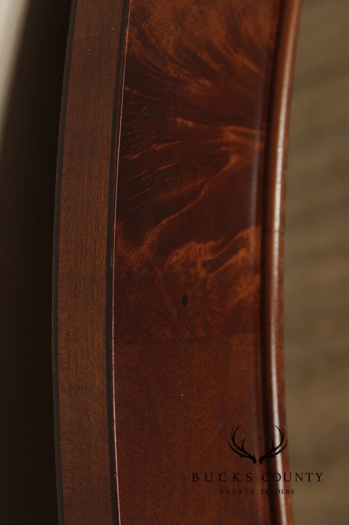 Stanley Furniture Round Mahogany Frame Wall Mirror