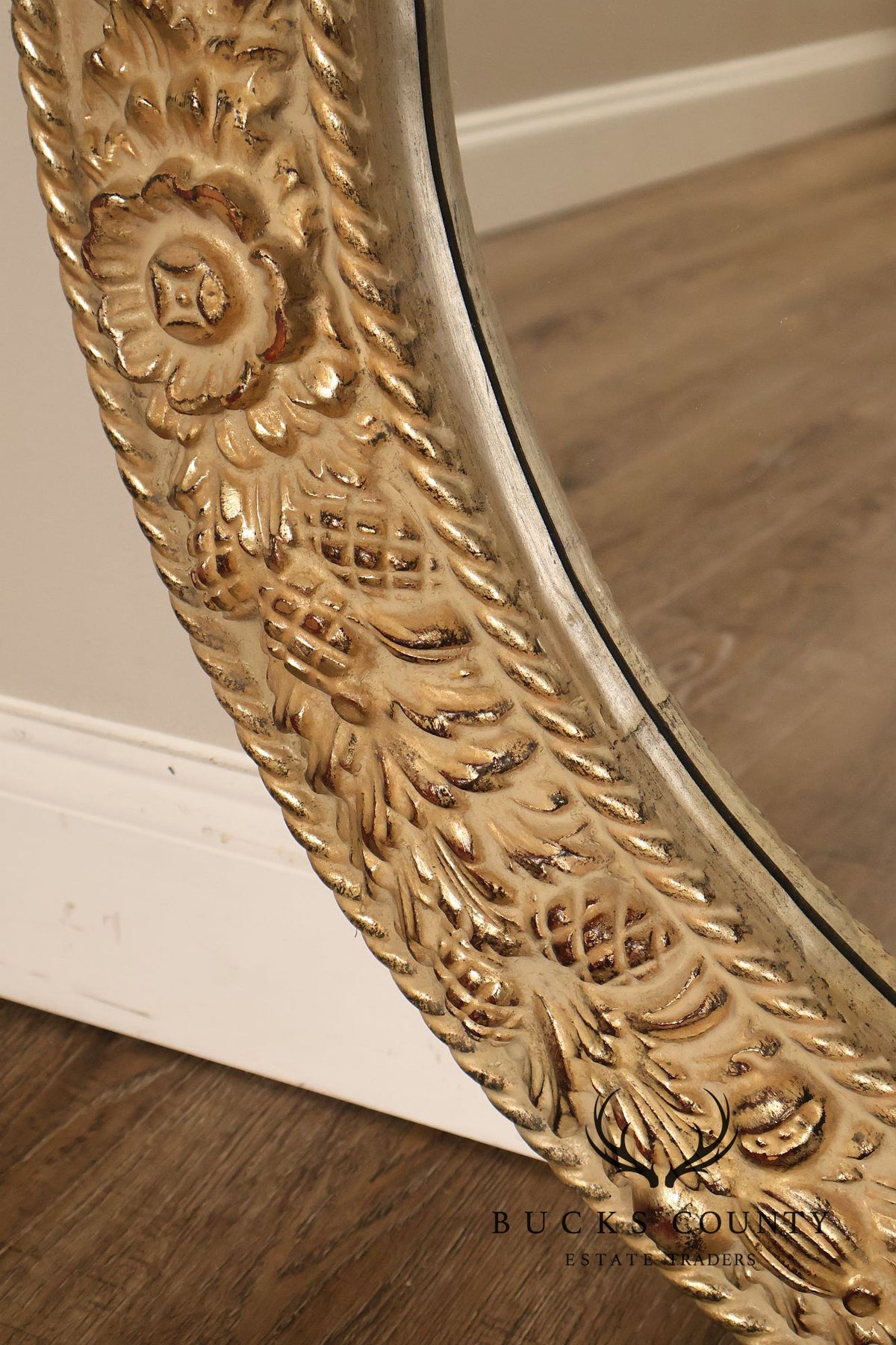 The Bombay Company 'Chardonnay' Round Carved Wall Mirror