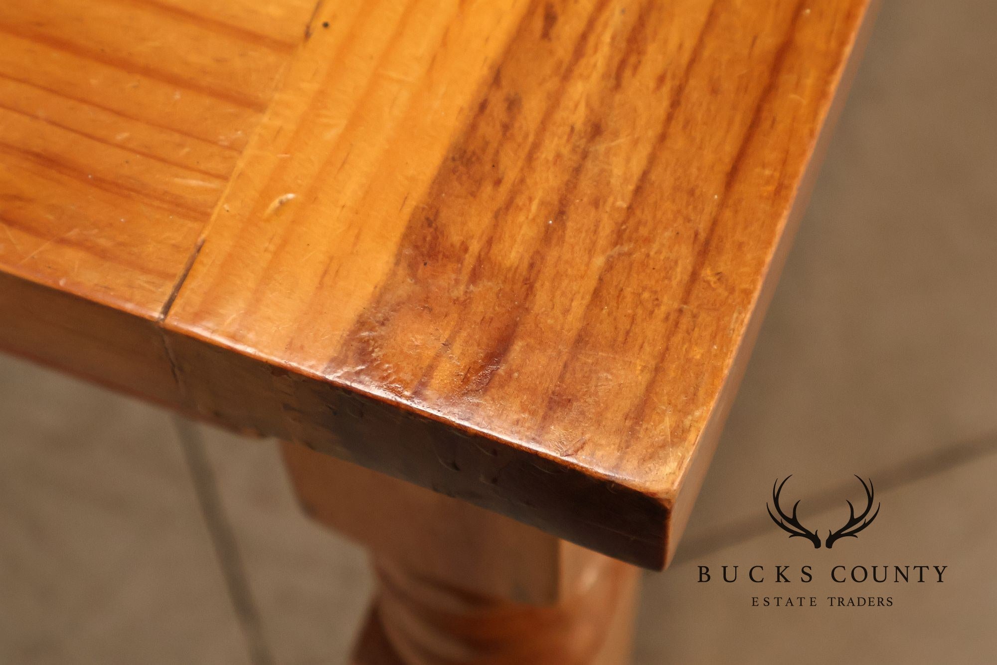Mexican Pine Vintage Rustic One Drawer Writing or Dining Table