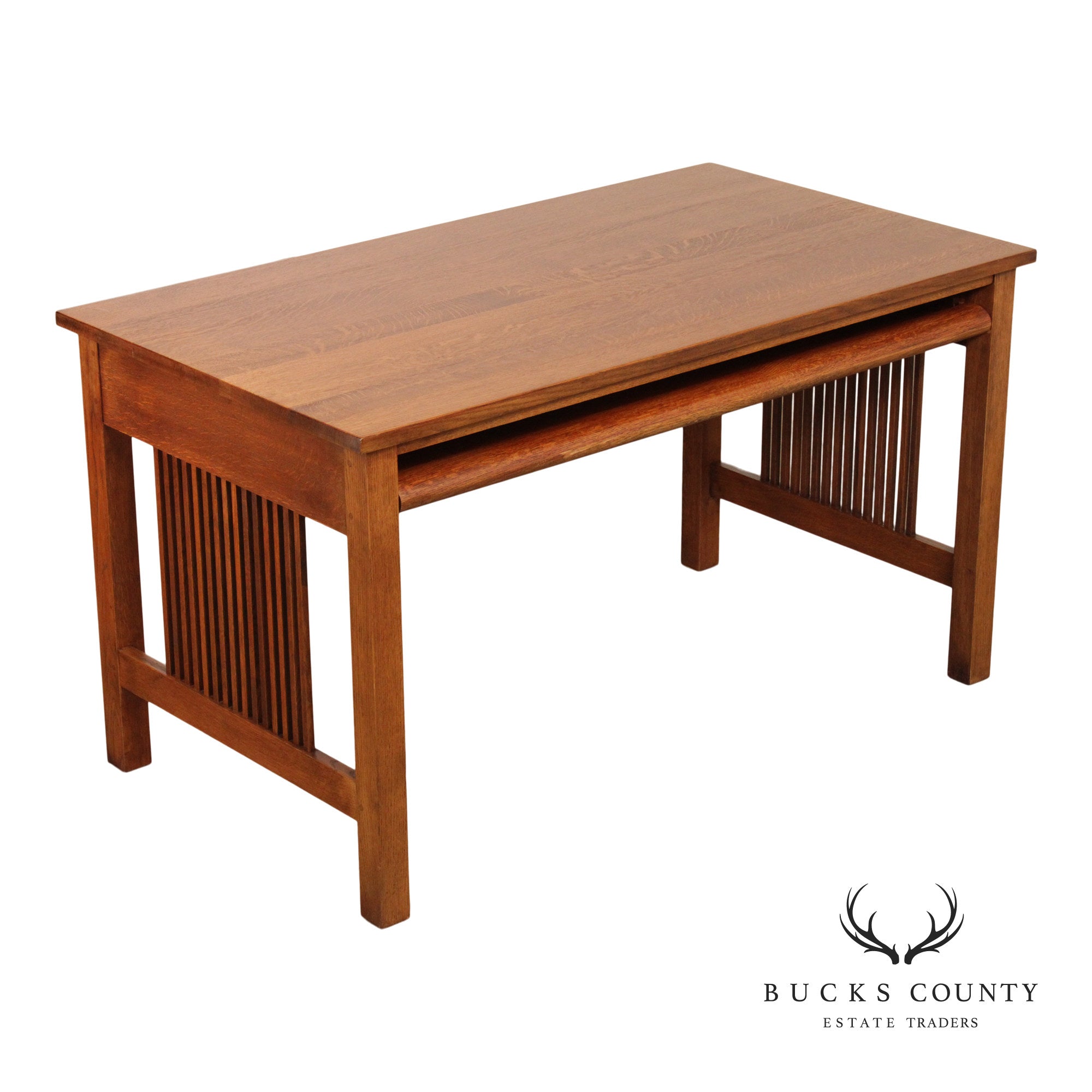 Stickley Mission Collection Oak Spindle Desk