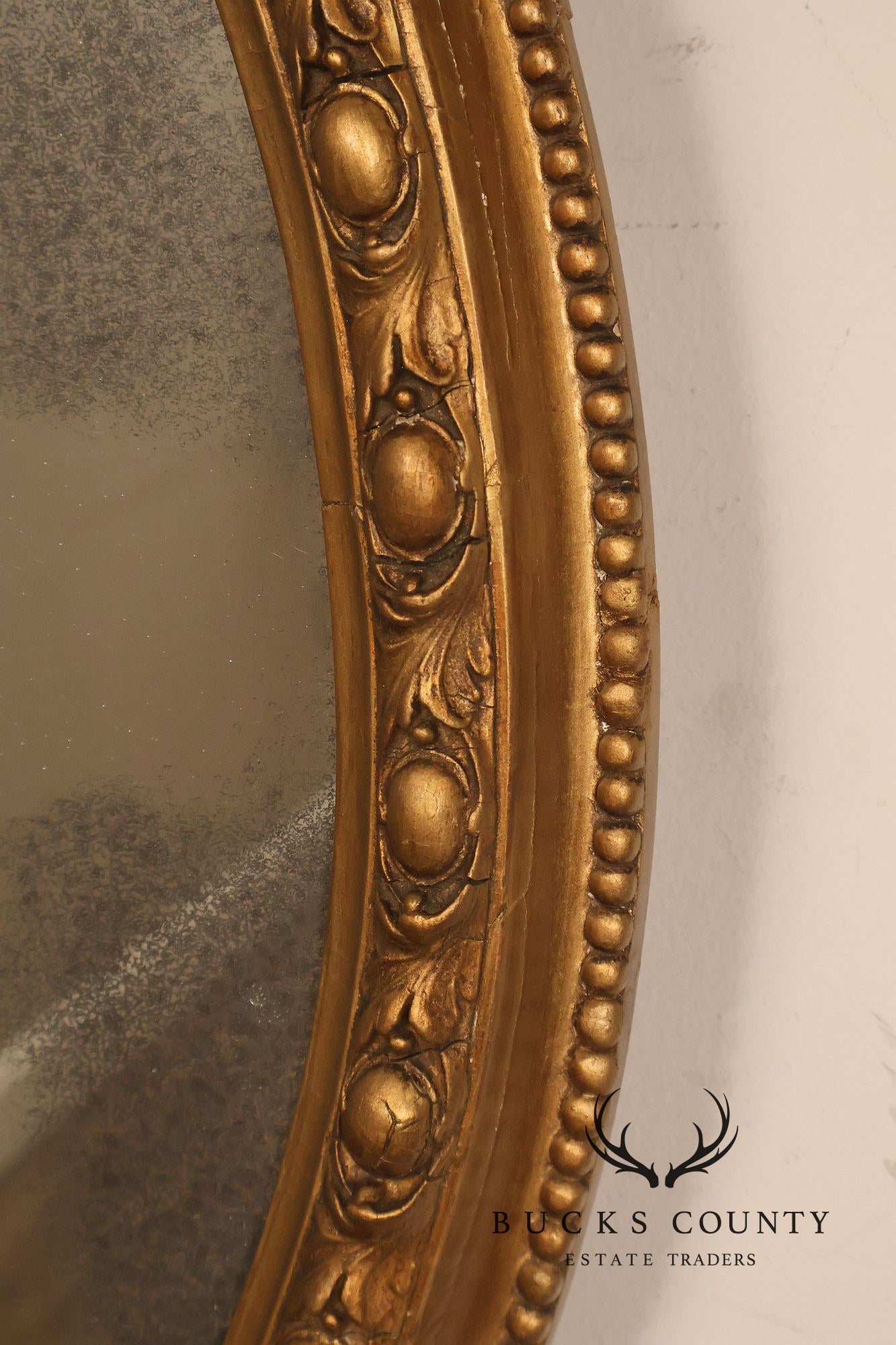 Antique French Giltwood Girandole Mirror