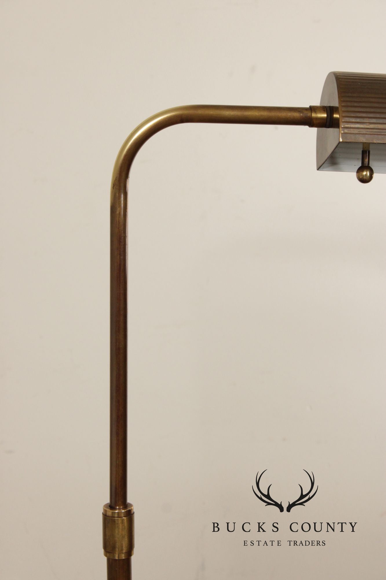 Leviton Mid-Century Modern Style Brass Adjustable Floor Lamp