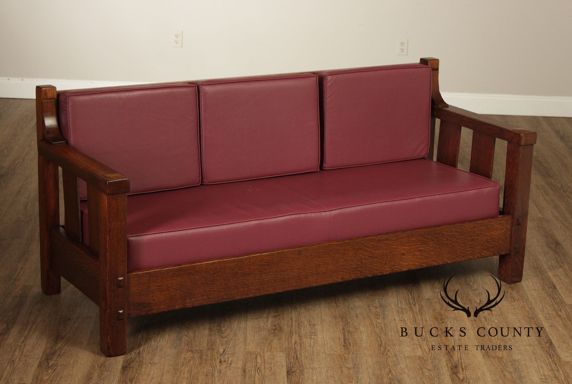 Lifetime Furniture Antique Mission Oak Sofa Settle