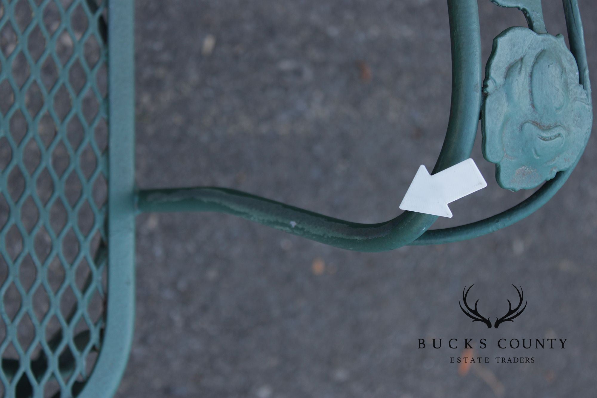 Wrought Iron Outdoor Garden Bench With Rose Motif