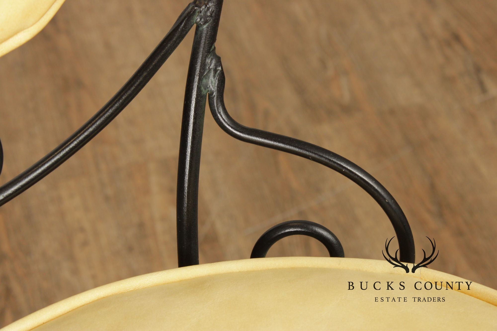 Woodard 'Chantilly Rose' Vintage Set of Four Wrought Iron Dining Chairs