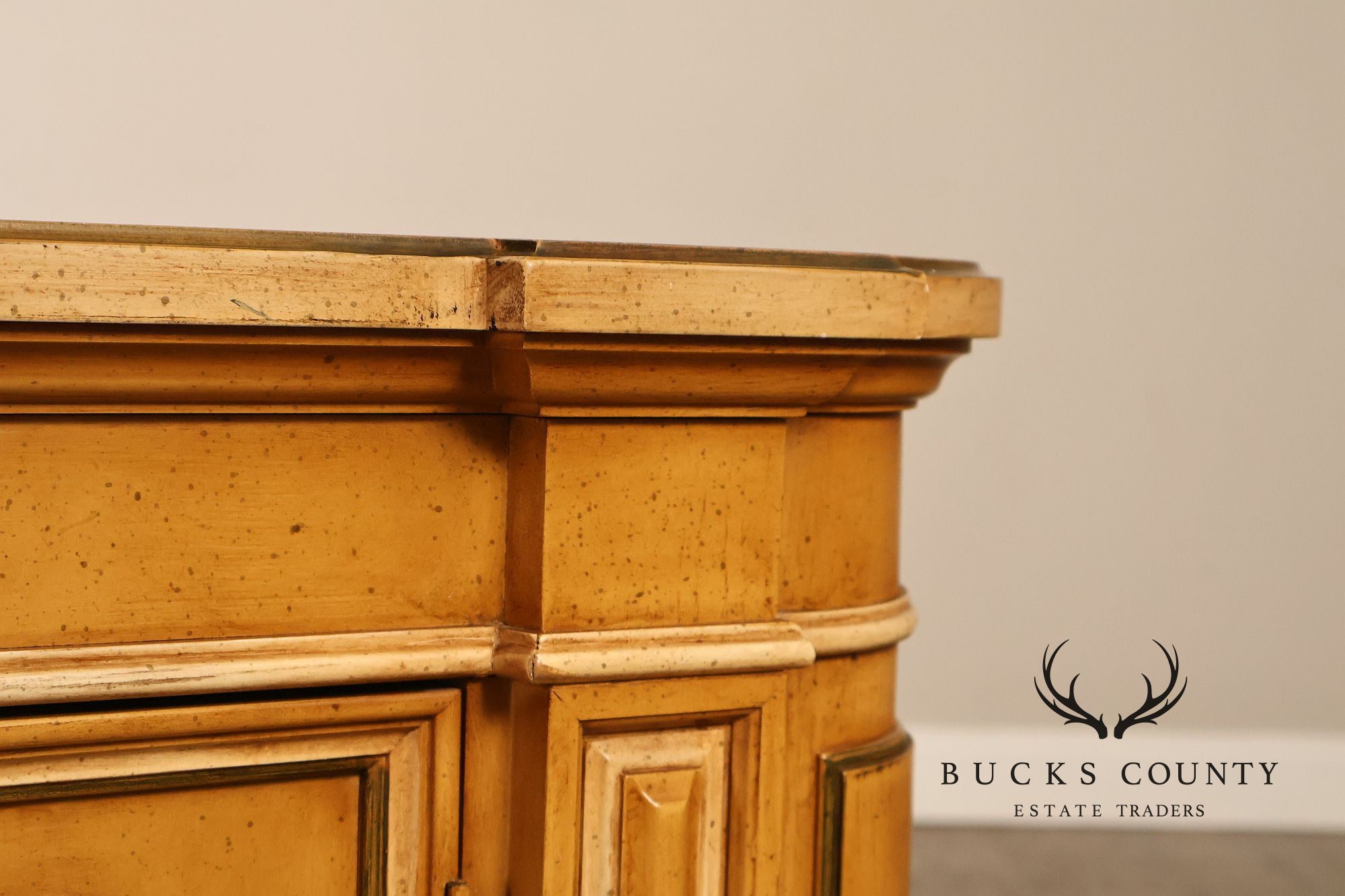 Italian Style Floral Painted Two-Door Sideboard