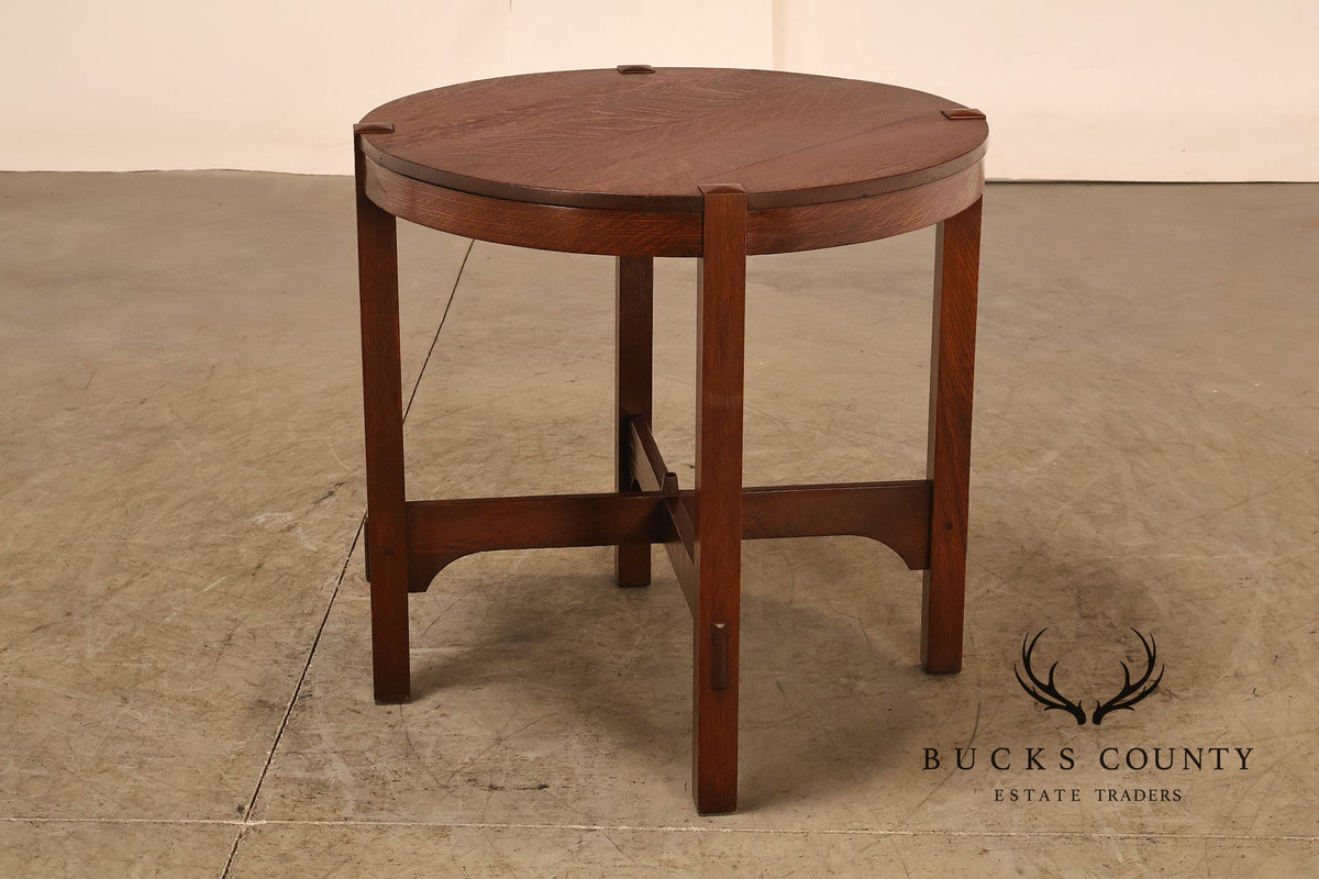 Antique Gustav Stickley Model 644 Mission Oak Round Table