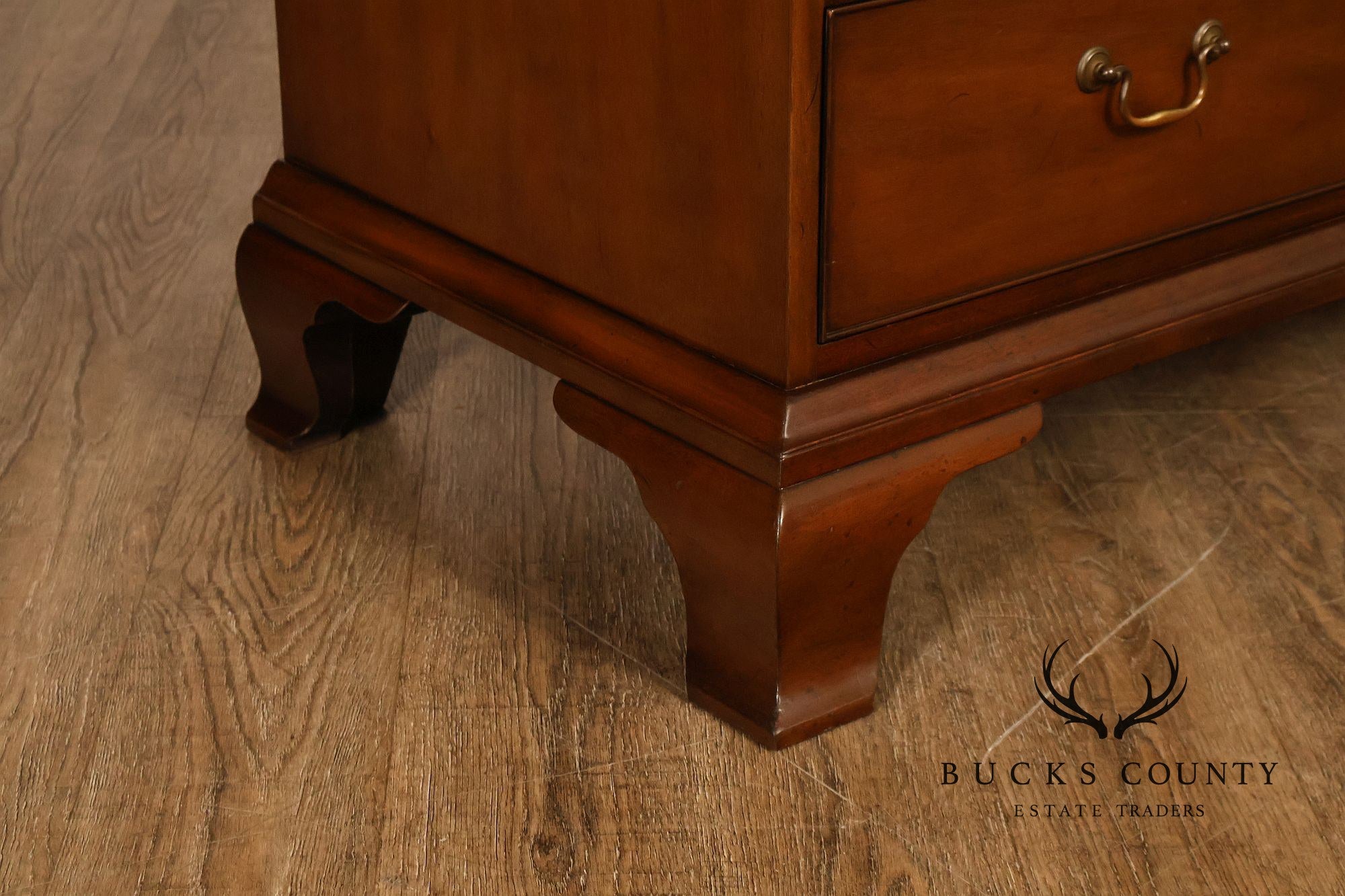 Kittinger Mahogany 10 Drawer Chippendale Style Chest-on-Chest Tall Dresser