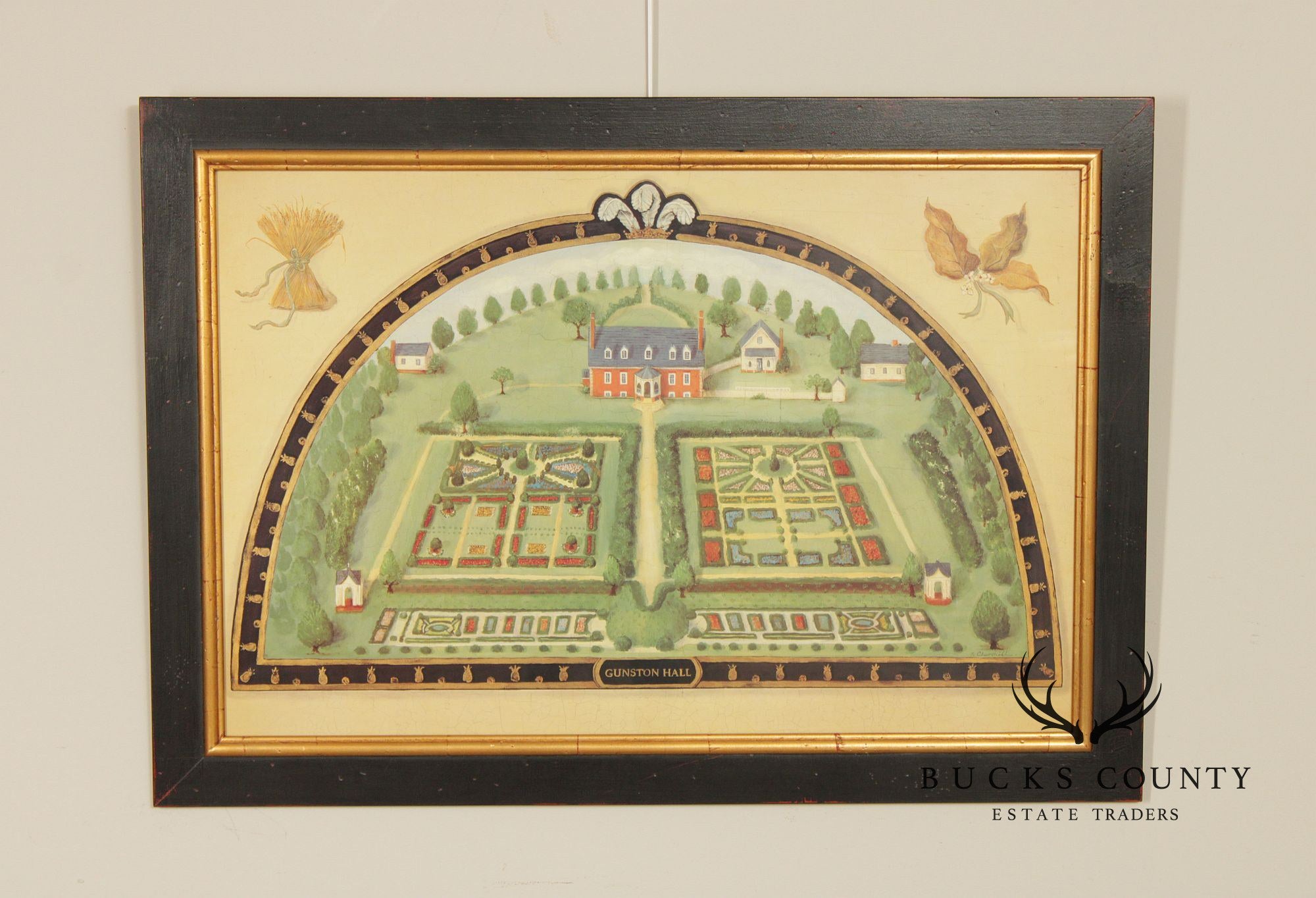 Alexandria Churchill Pair of Custom Framed Prints, 'Governor's Palace' and 'Gunston Hall'
