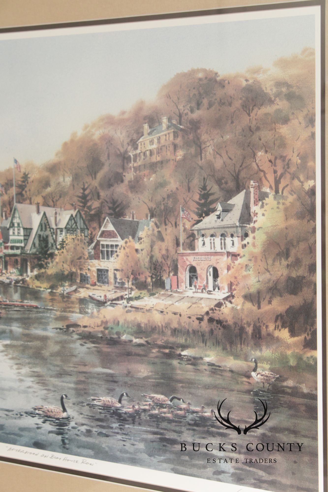 William C. Ressler Limited Edition Print, 'Afternoon on Boat House Row'