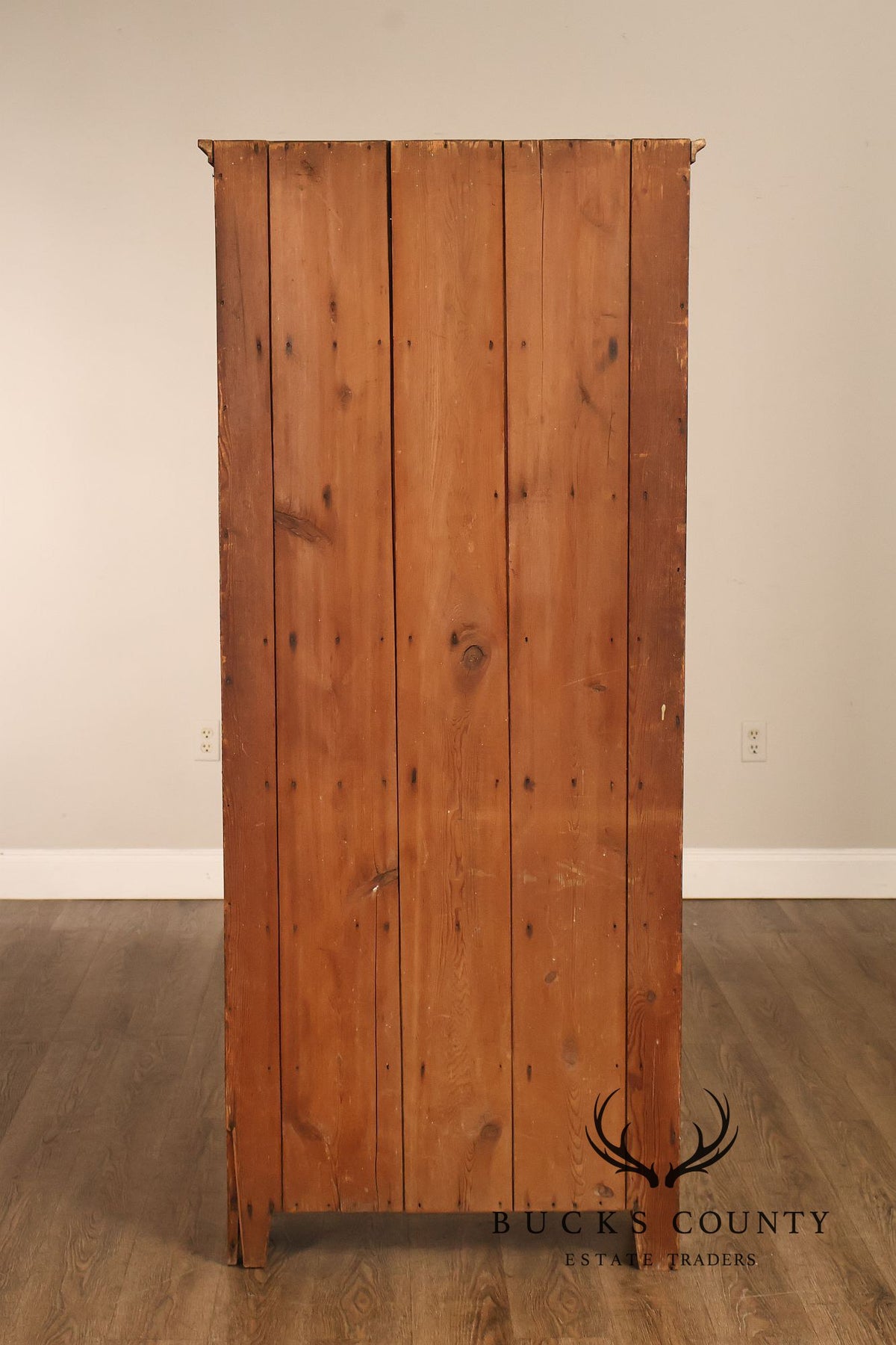 Antique Primitive Grain Painted Cupboard