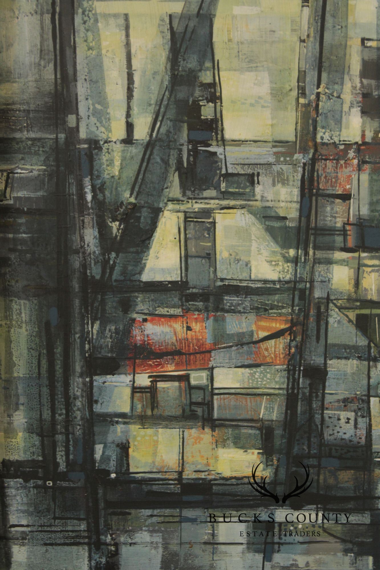 Mervyn Woodrow Modernist Oil Painting
