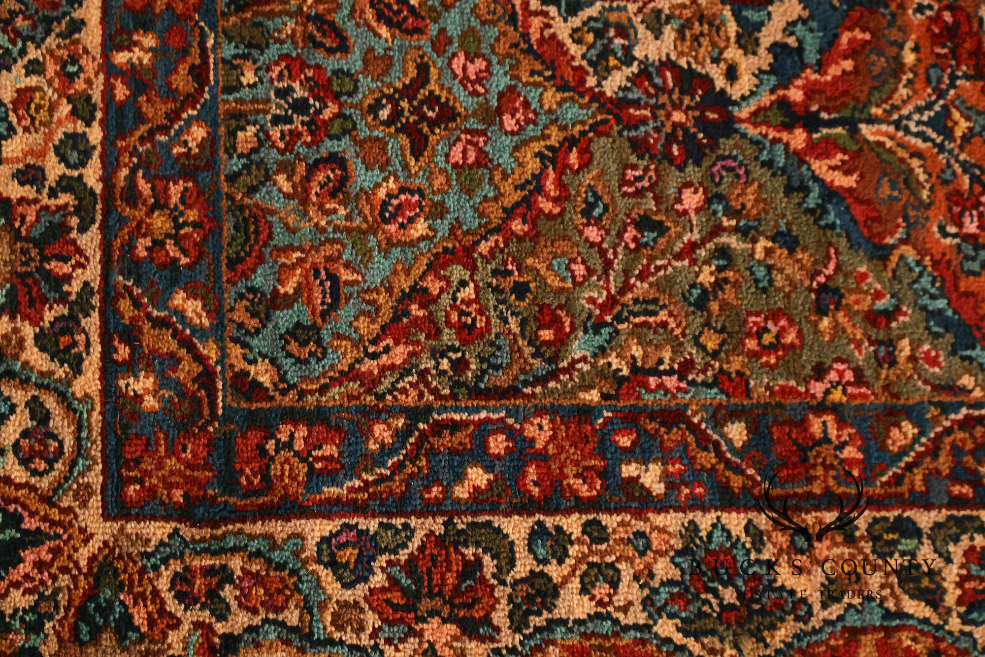 Karastan 8’ 8” X 12’ Multicolor Panel Kirman Wool Area Rug