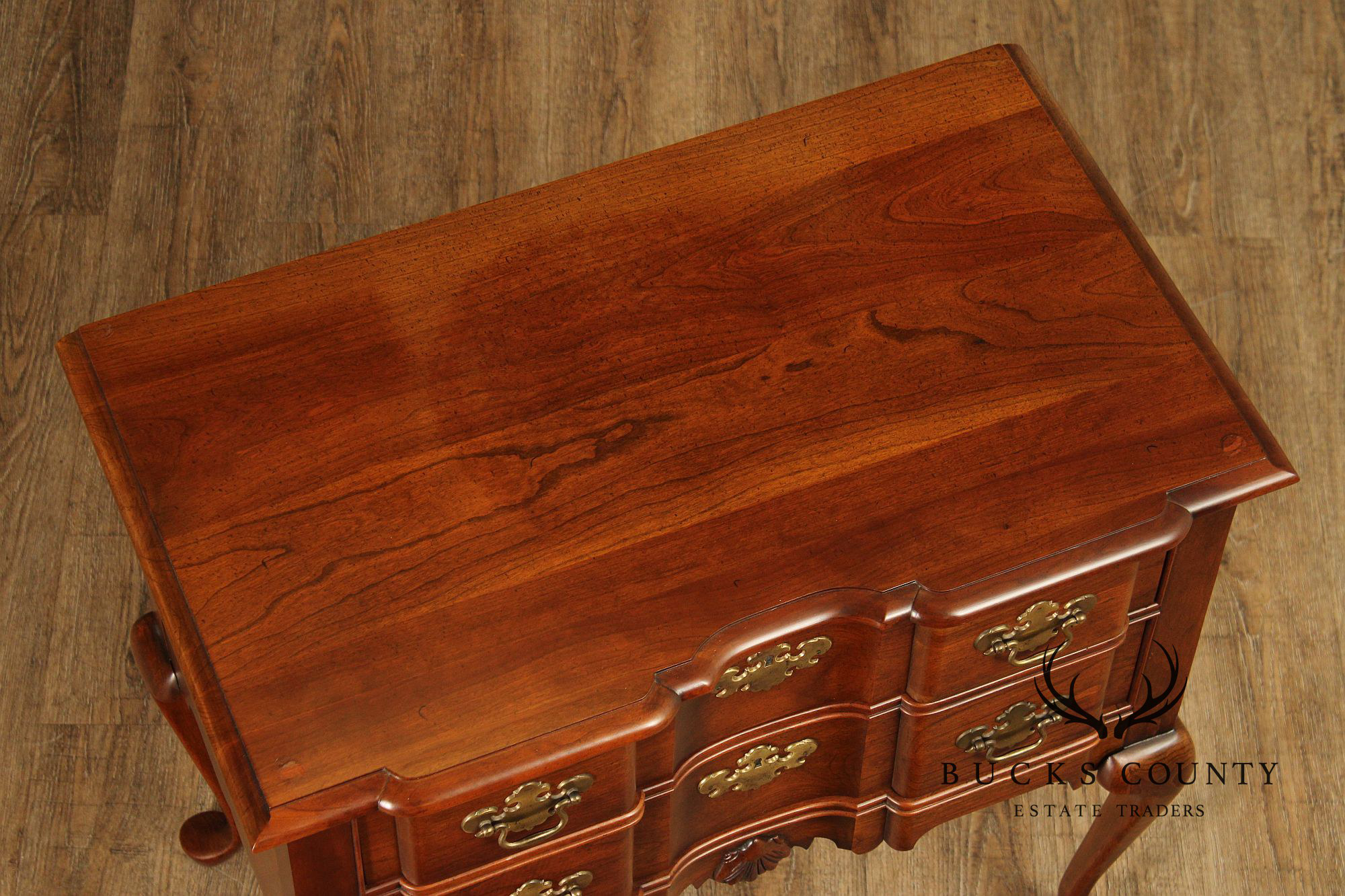 Queen Anne Style Cherry Blockfront Lowboy