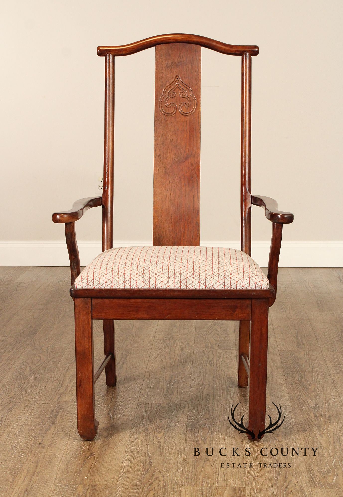 Bernhardt Chinese Style Set of Four Yoke Back Dining Chairs